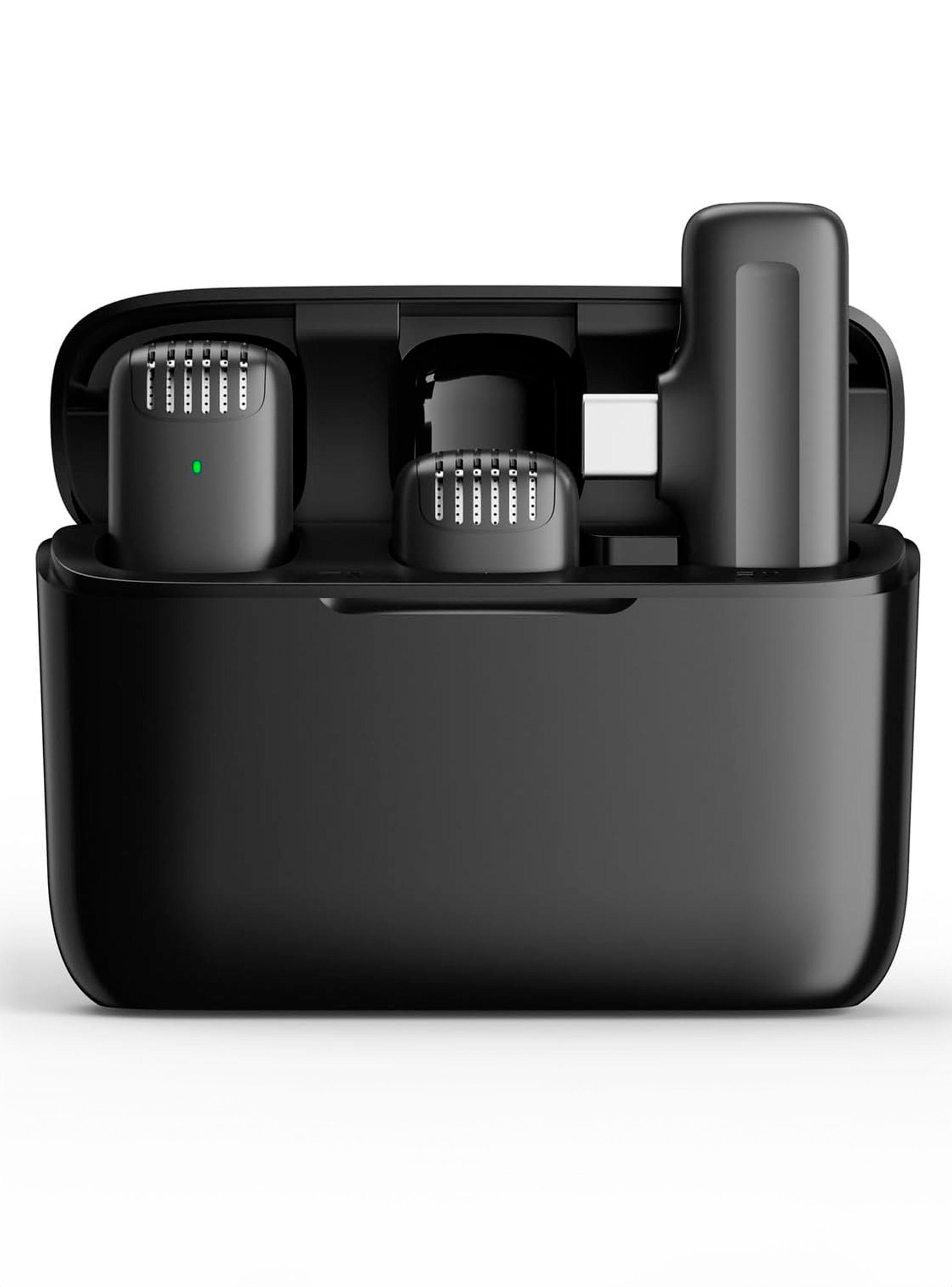 Kit De 2 Microfonos Inalambricos Con Estuche De Carga USB-C-3
