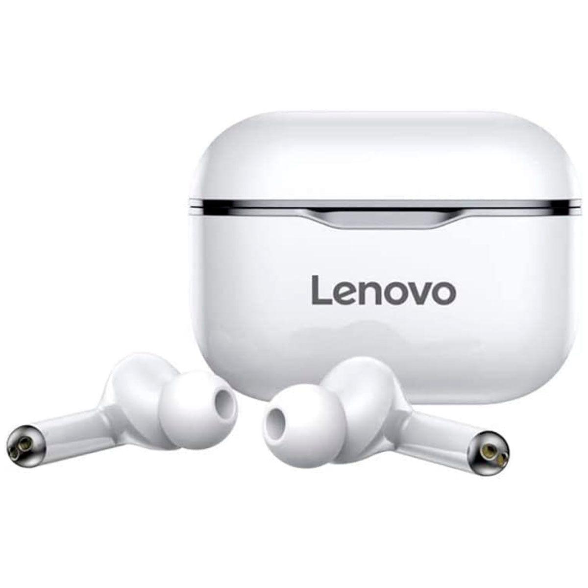 Audífonos In-Ear inalámbricos Lenovo LivePods LP1 Blanco Gris-1