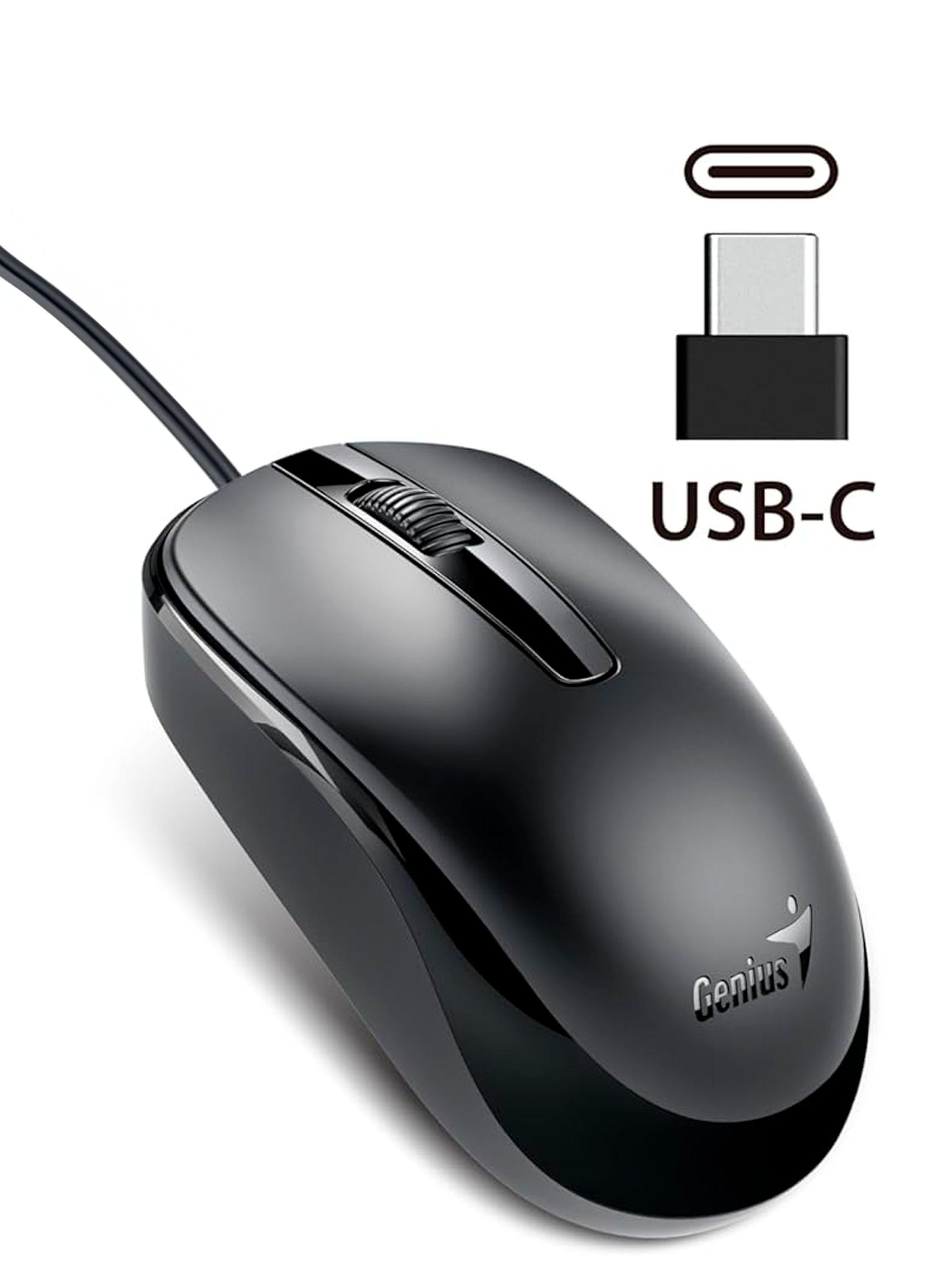 Mouse Optico Con Cable USB-C 1200 Dpi Genius DX-120 Negro-2
