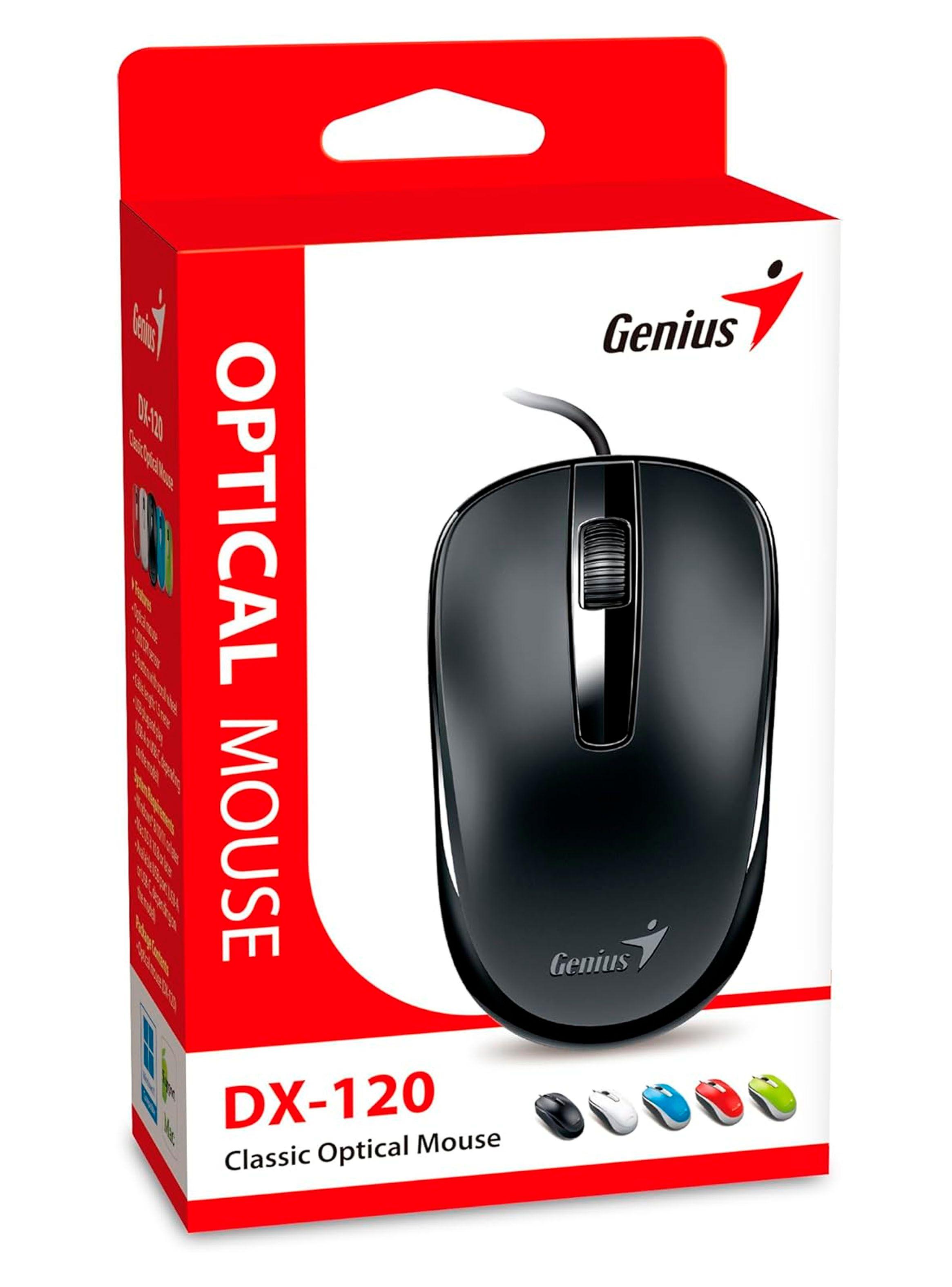 Mouse Optico Con Cable USB-C 1200 Dpi Genius DX-120 Negro-3