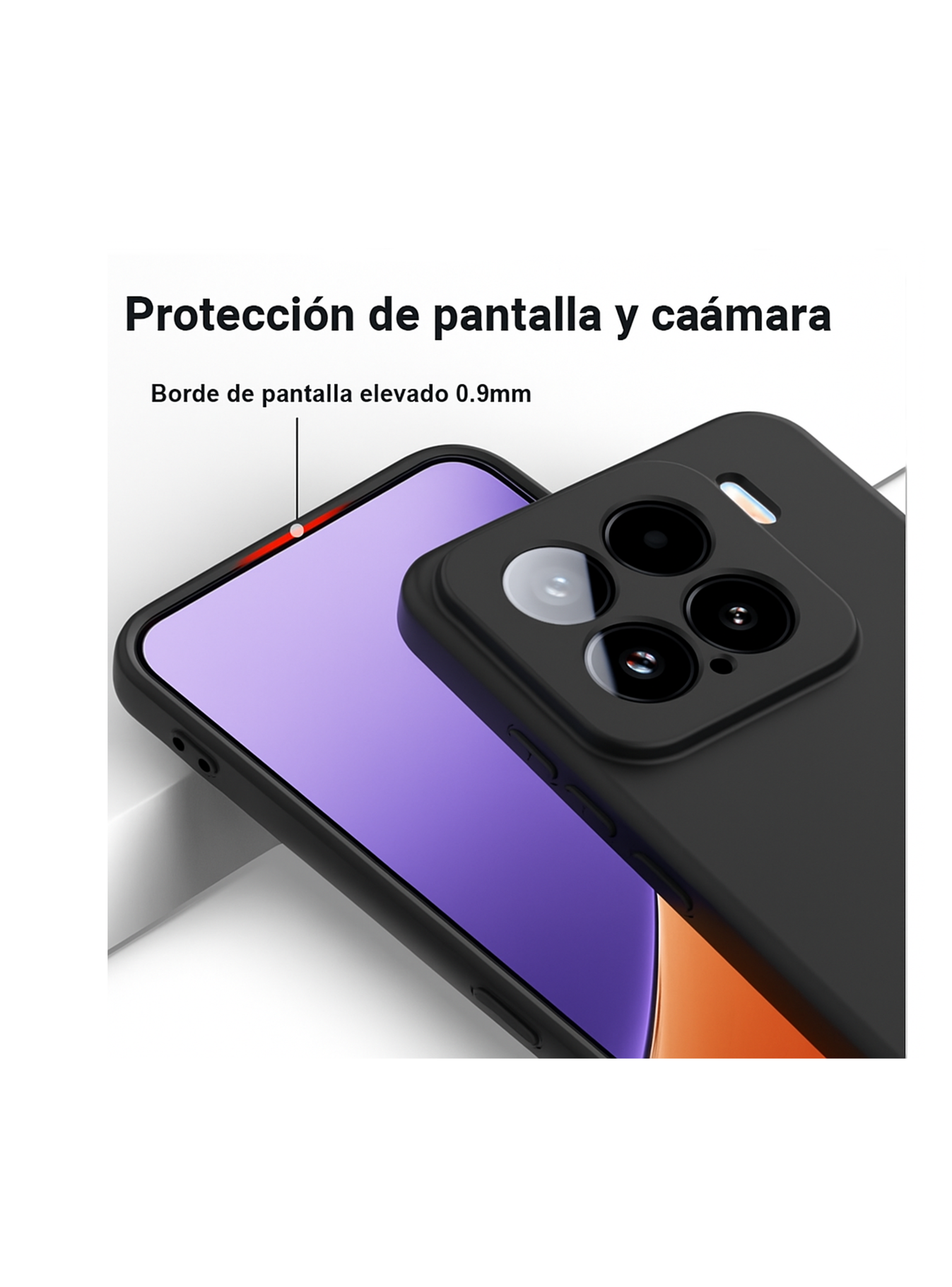 Carcasa Funda Lamina Clear Para Xiaomi 15 Goma Colores-5