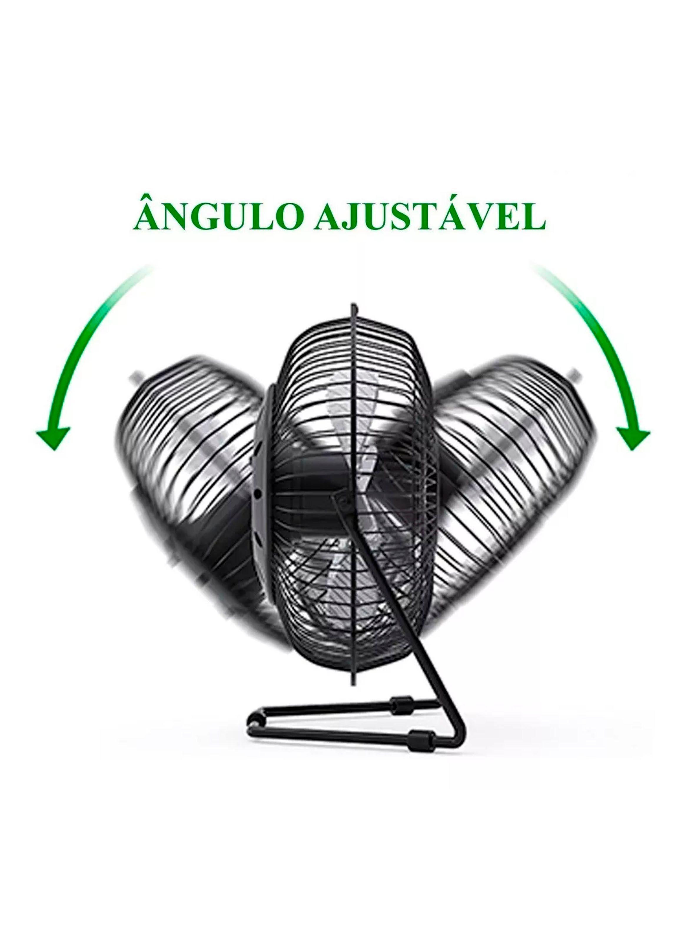 Mini Ventilador Portatil De 6 Pulgadas Puerto USB Negro-2
