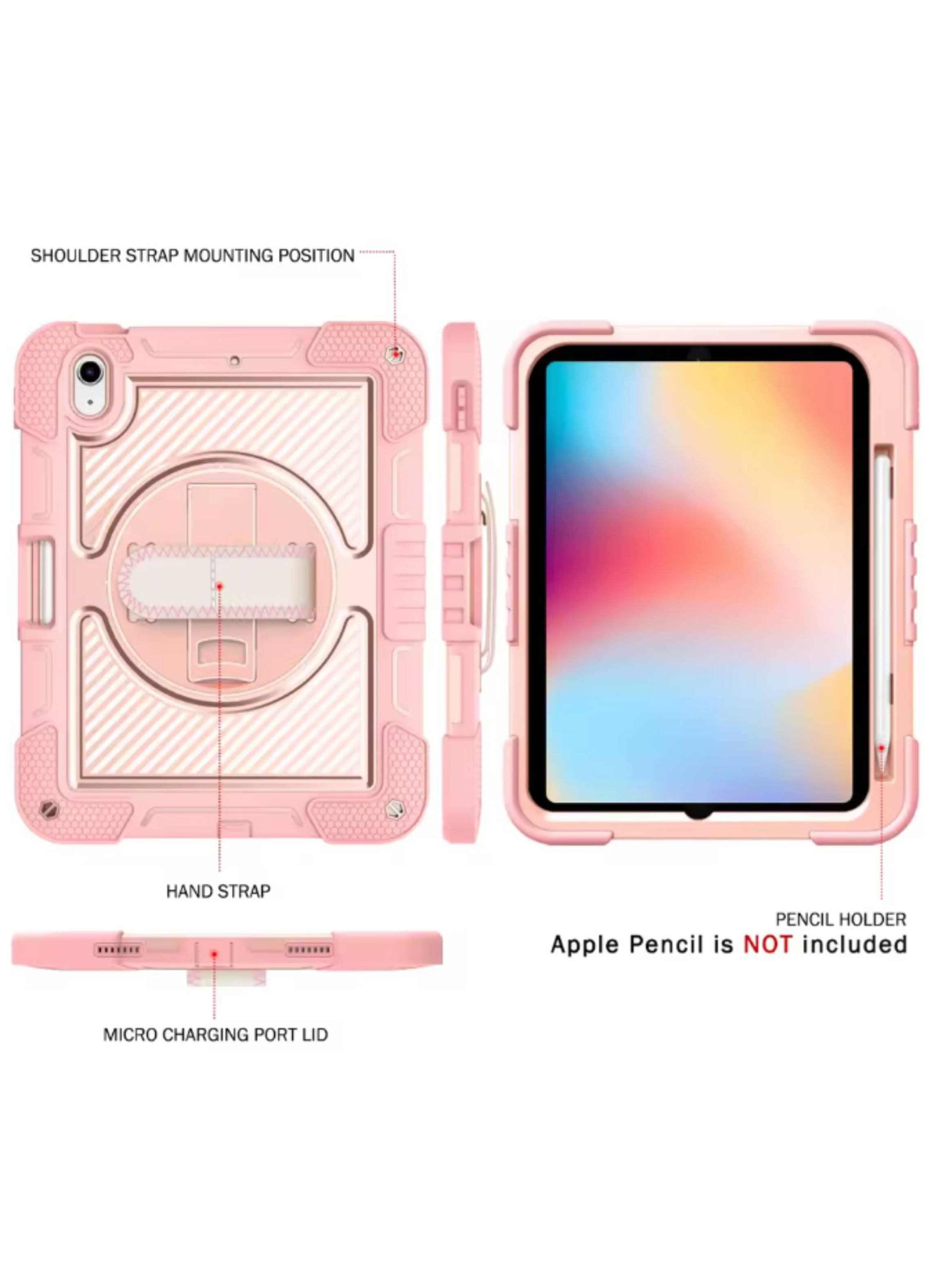 Funda Antigolpe 360 Para IPad 10.9 Decima Gene Lamina Vidrio-2