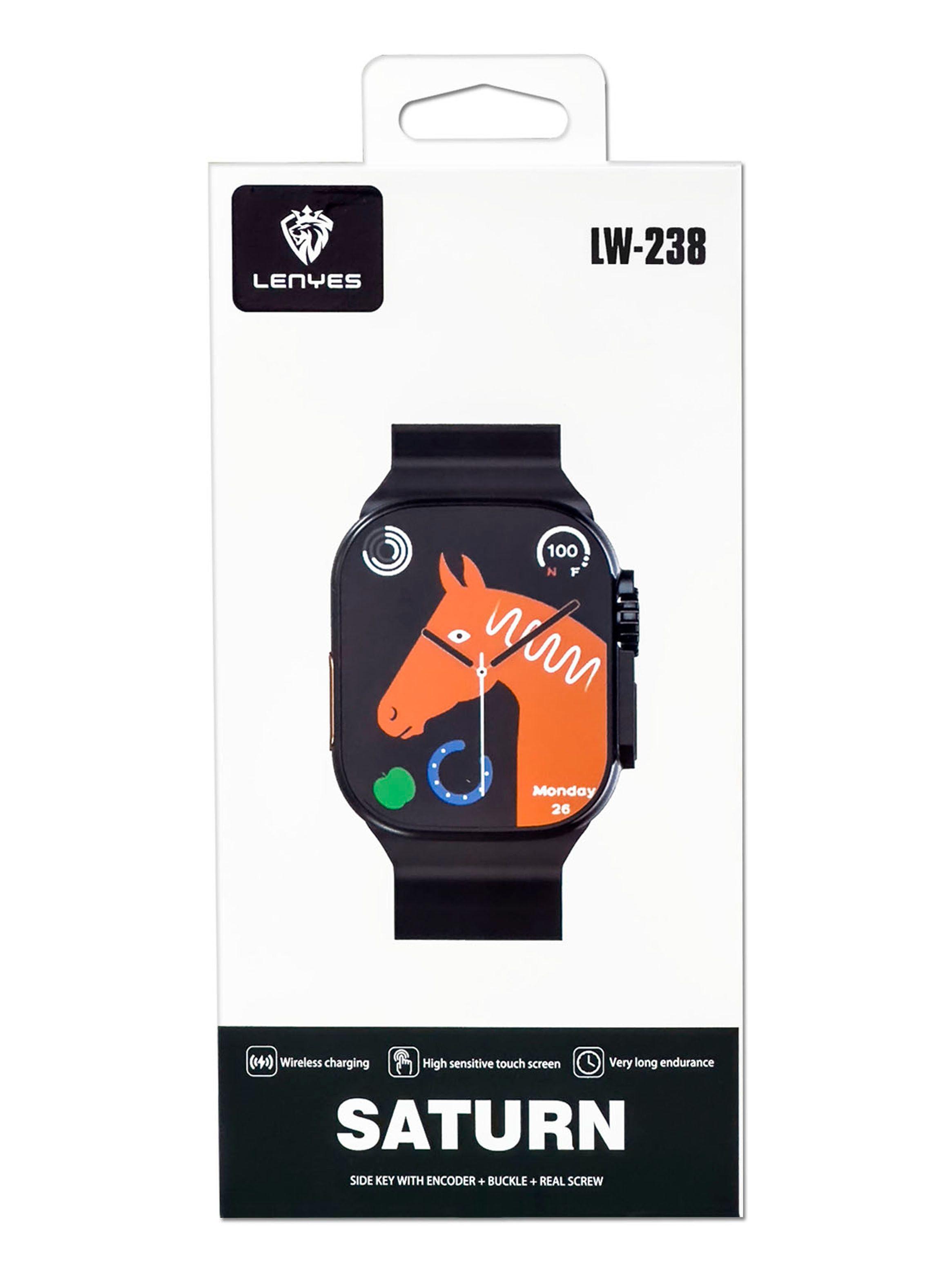 Reloj Inteligente Smart Watch Bluetooth Saturn 40mm Negro-3
