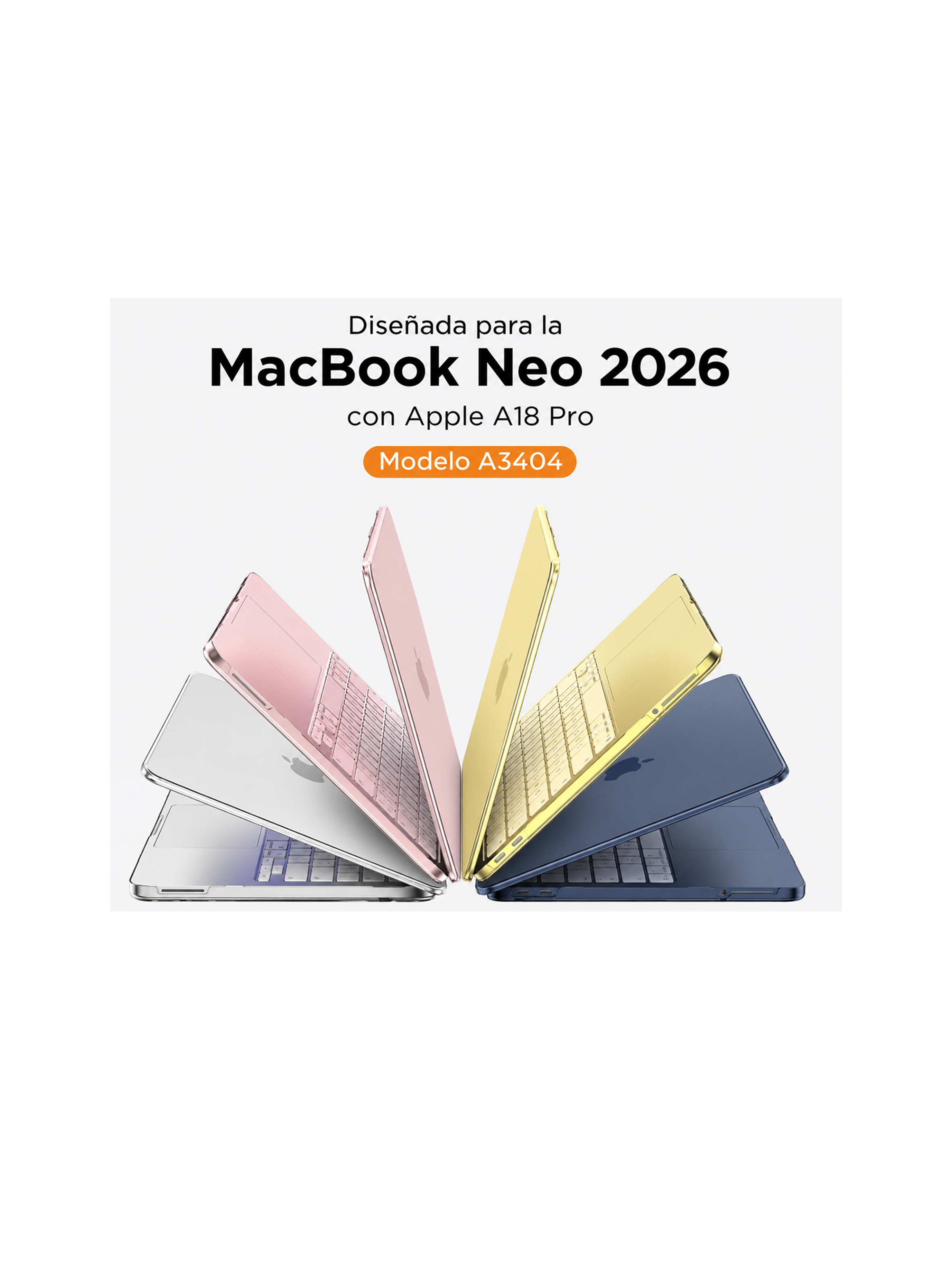 Carcasa Compatible Con MacBook Neo 13" A3404 Slim Colores-6