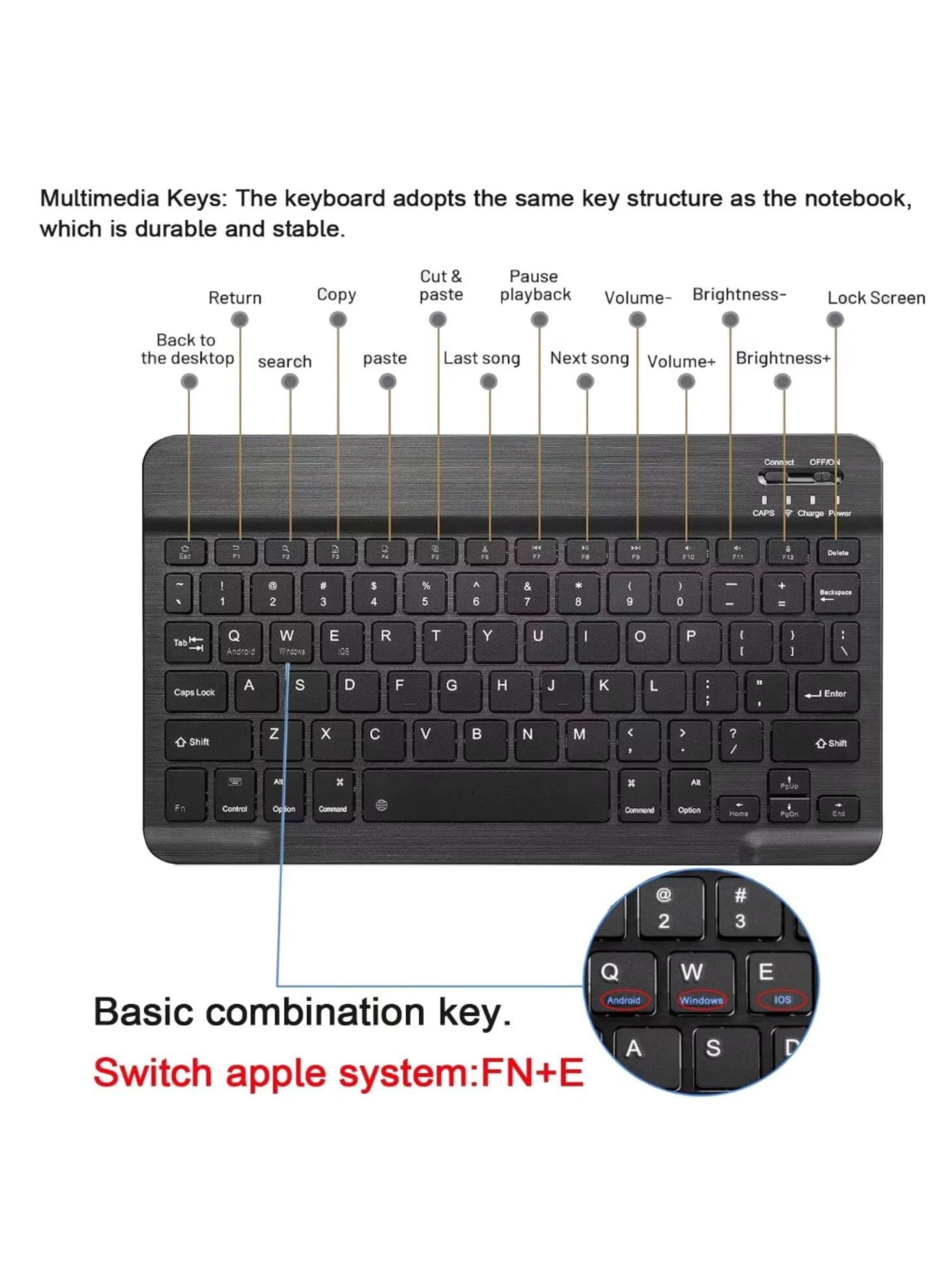 Funda Con Teclado Ñ Español Para iPad Pro 11 M5 2025-4