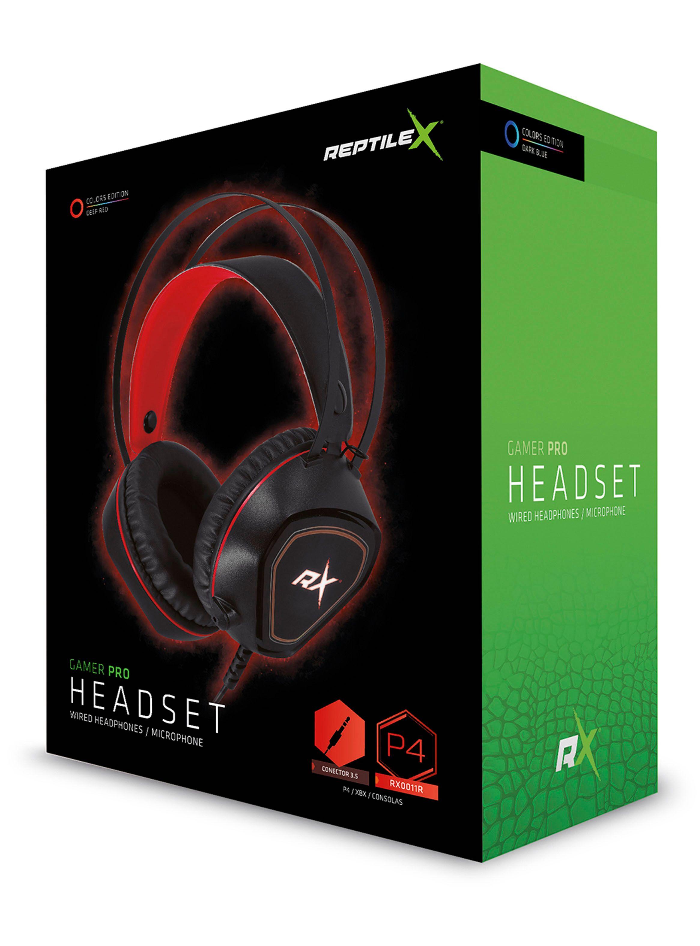 Audifonos Gamer Alambrico Con Microfono Pc Consolas PS4 Rojo-6