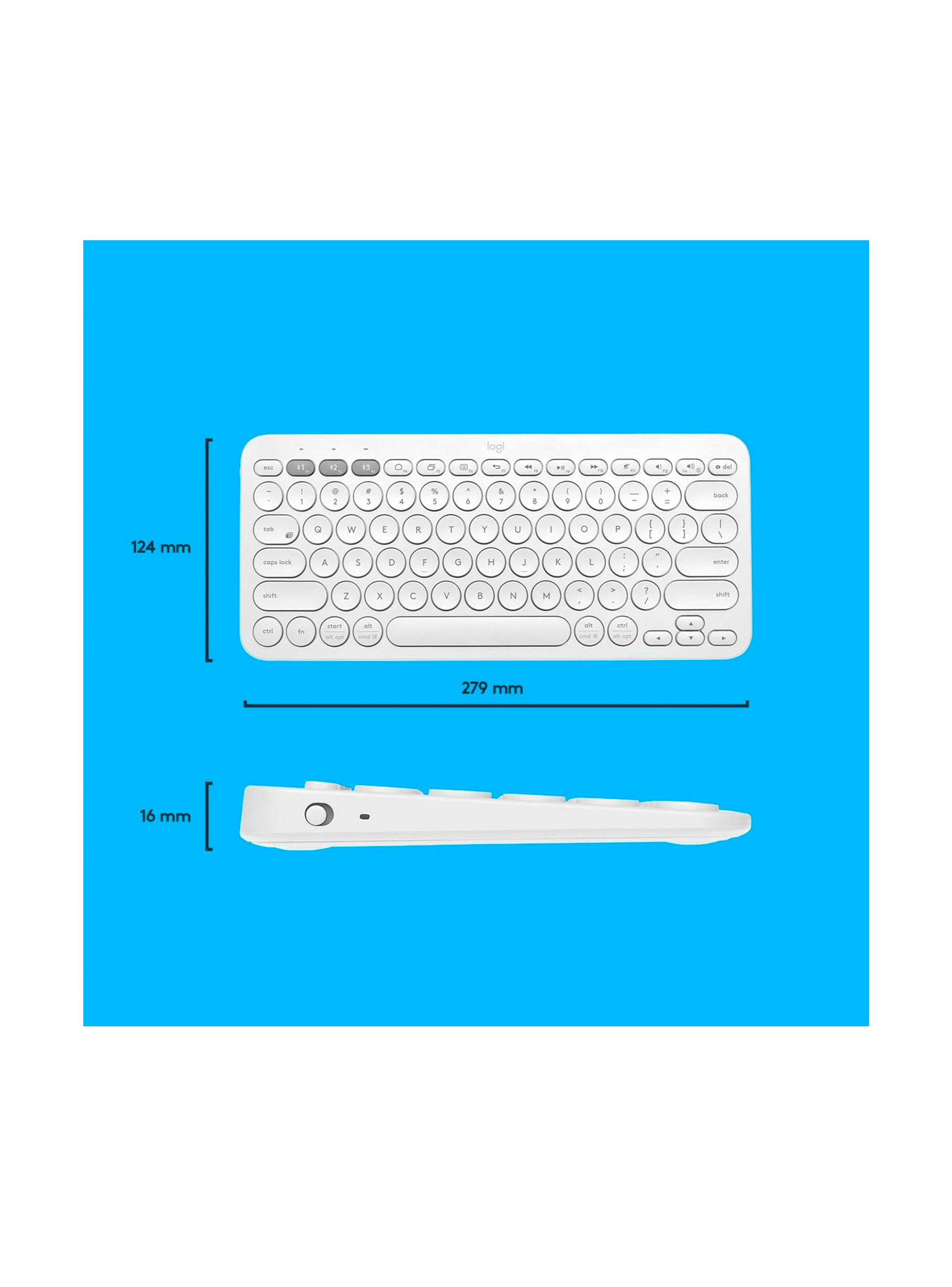 Teclado Logitech Bluetooth Multi-Device K380 Blanco-3