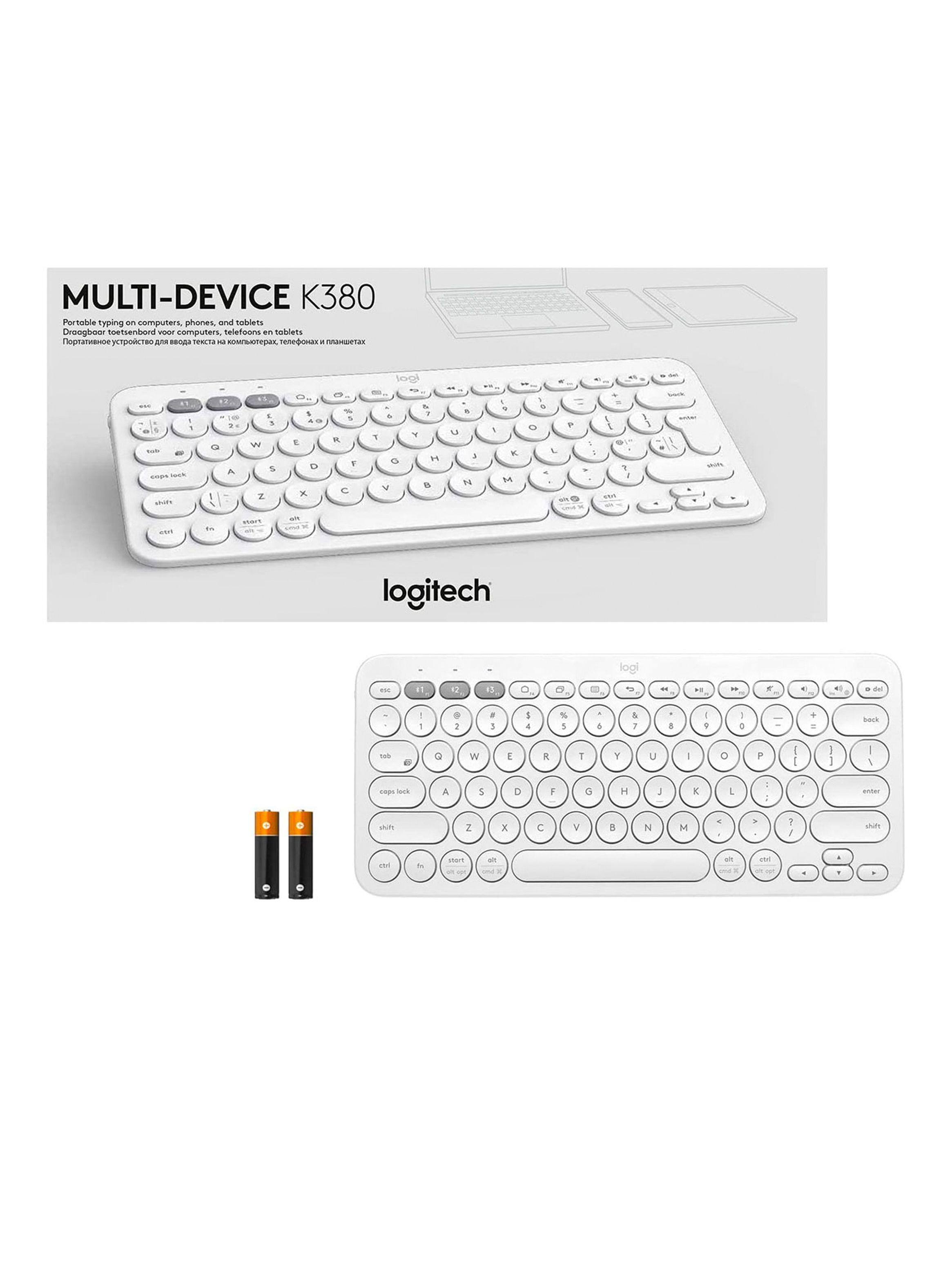 Teclado Logitech Bluetooth Multi-Device K380 Blanco-4