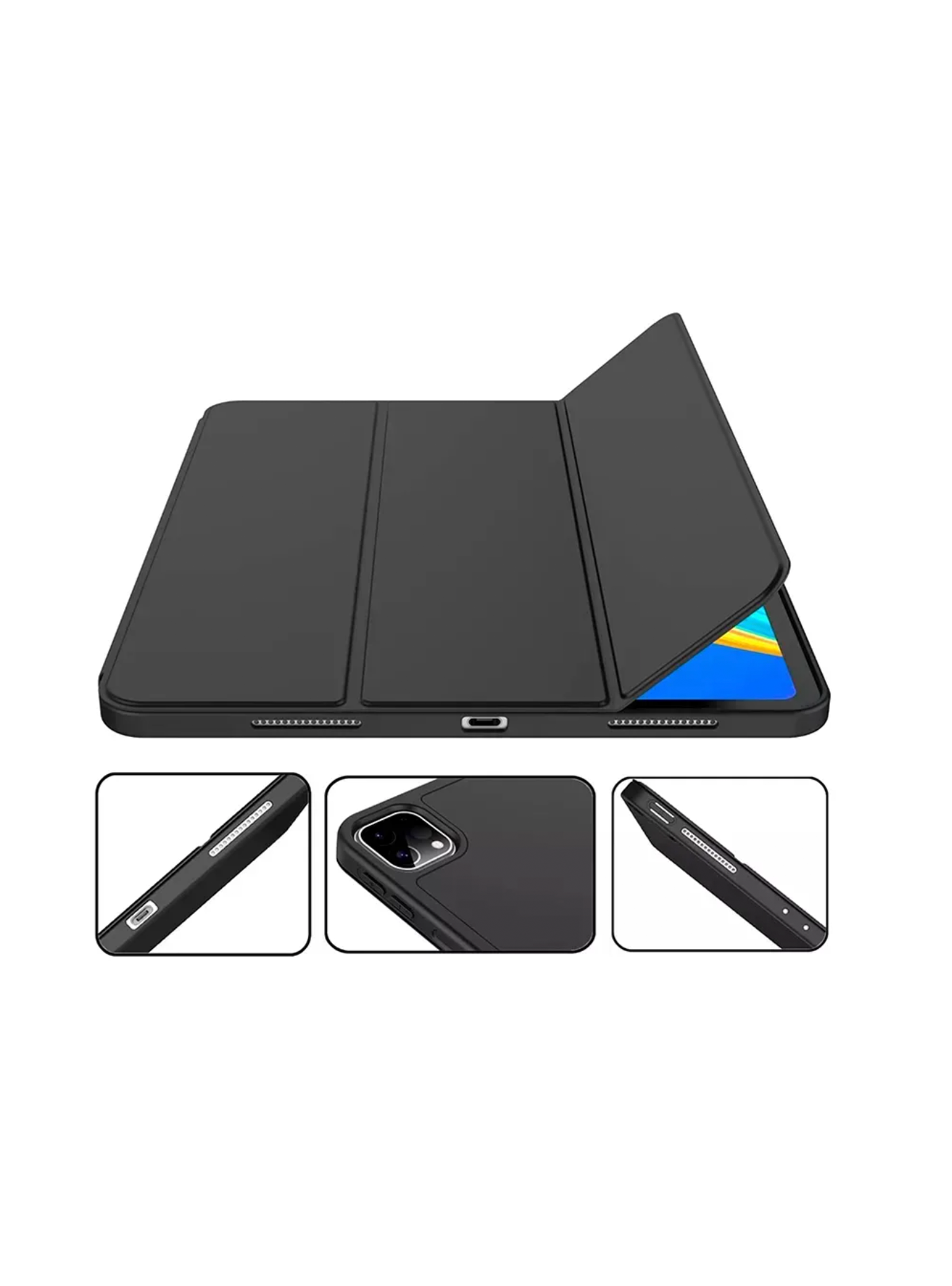 Carcasa Funda Smart Cover Para iPad Air 13 M2 2024 Negro-2