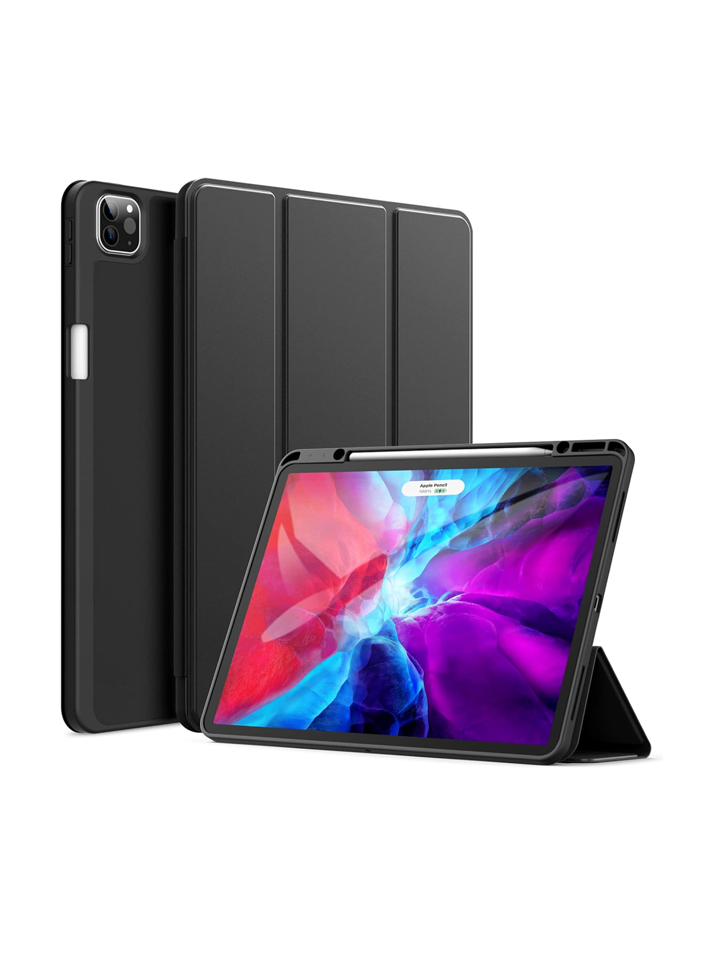 Carcasa Funda Smart Cover Compatible Con iPad Air 13 M2 2024 Negro-0
