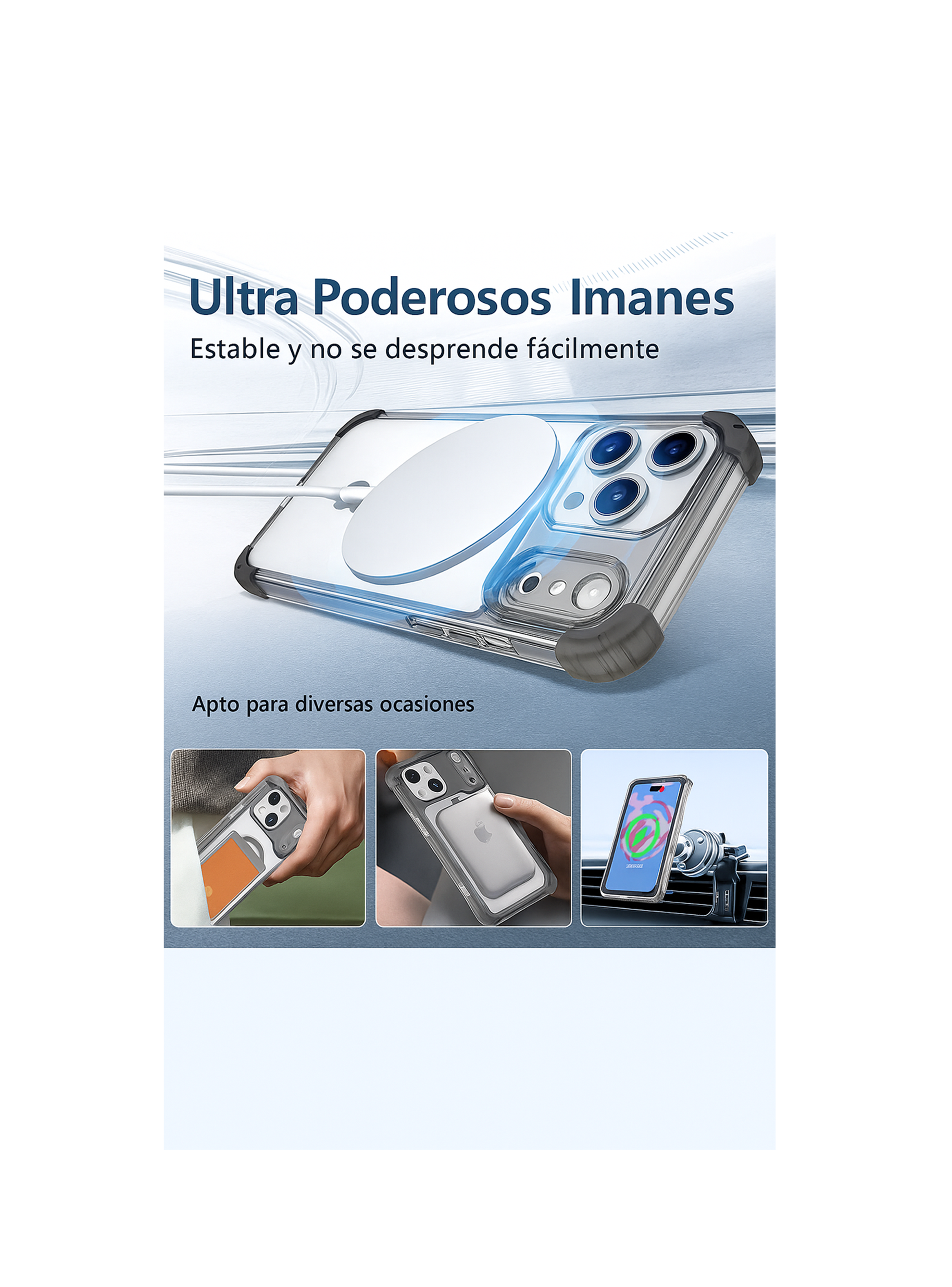 Carcasa Antishock Clear Para iPhone 17 Pro Magsafe-2