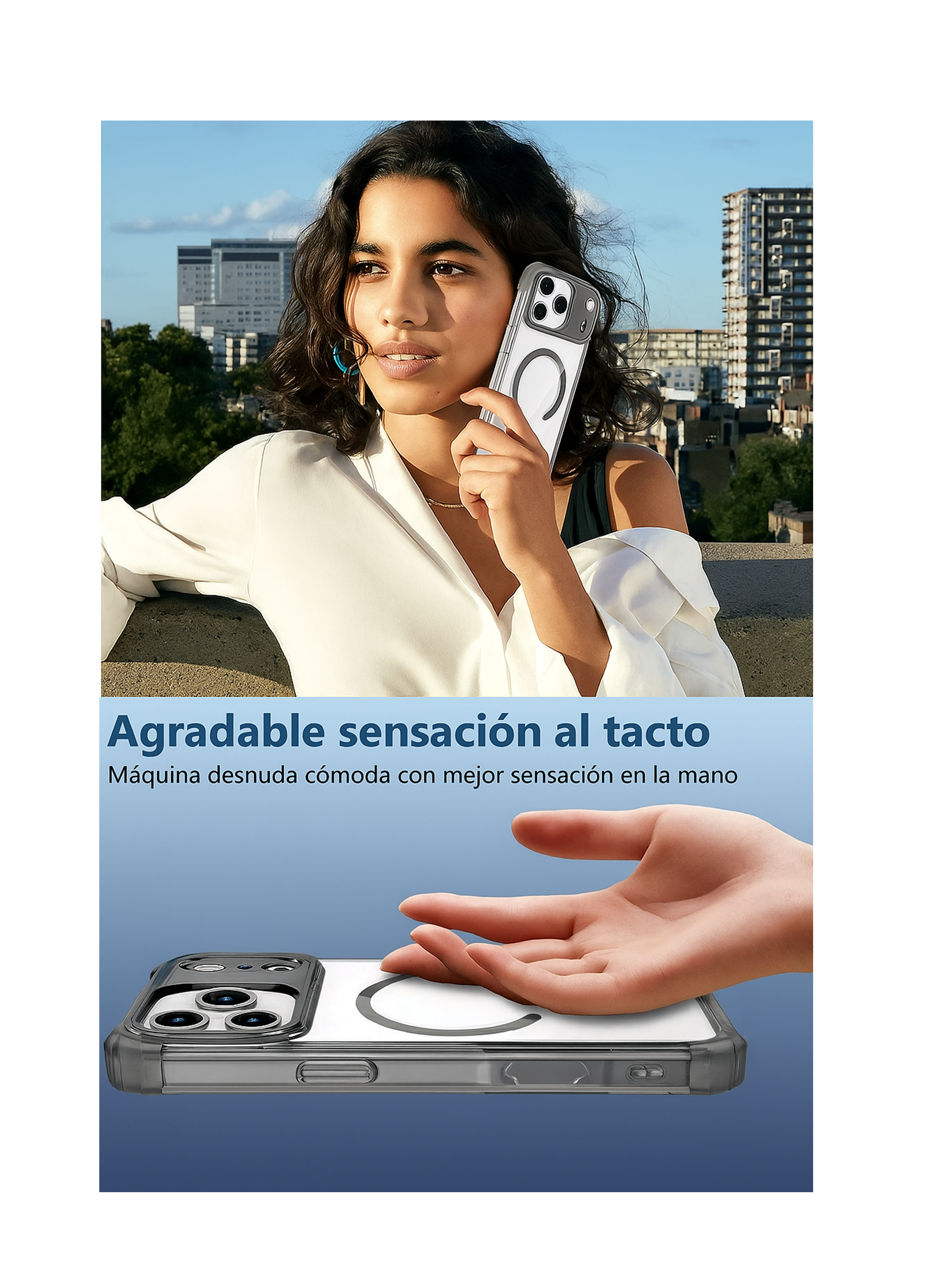 Carcasa Antishock Clear Para iPhone 17 Pro Magsafe-5