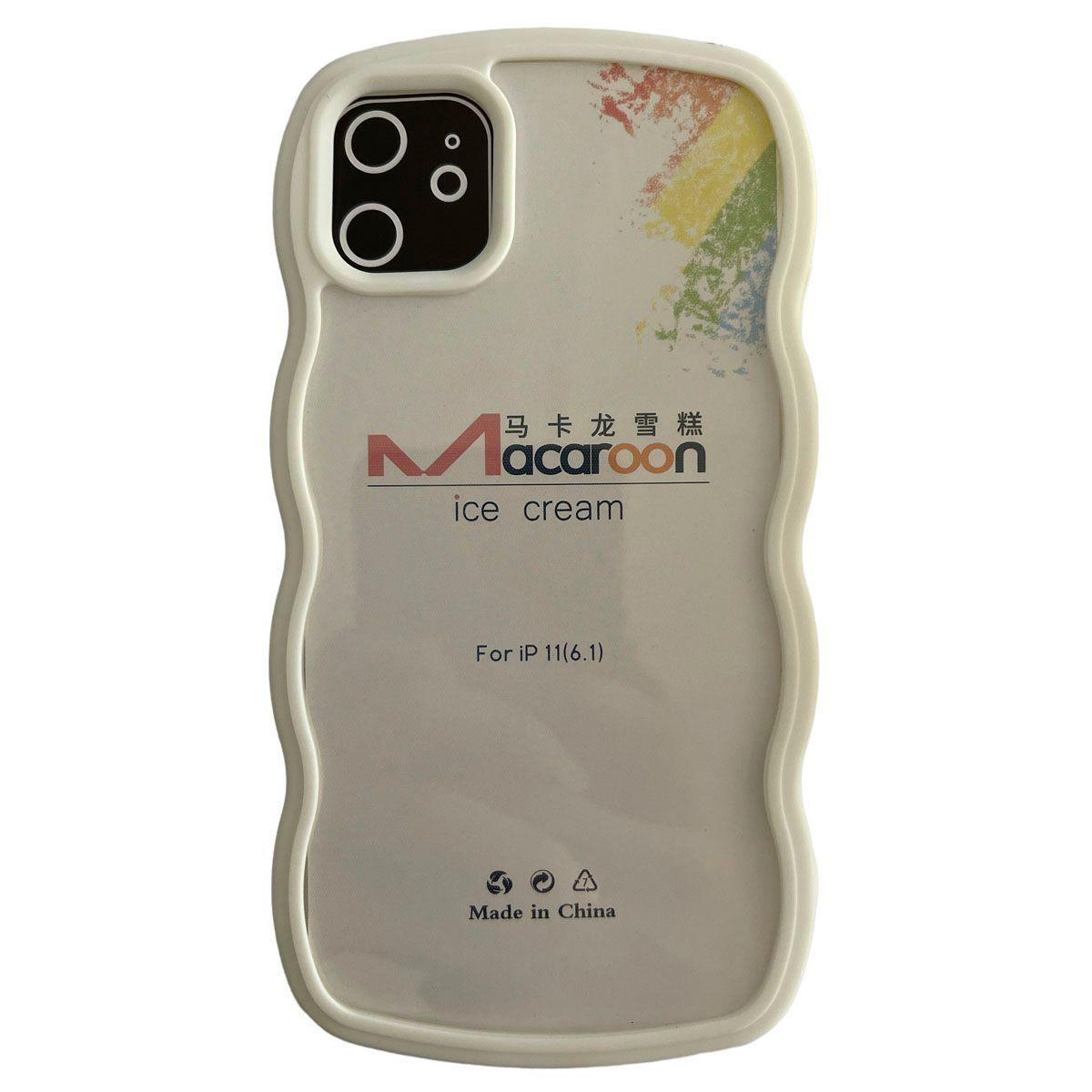 Carcasa Para iPhone 14 Pro Transparente Bordes Curvos Blanco-0