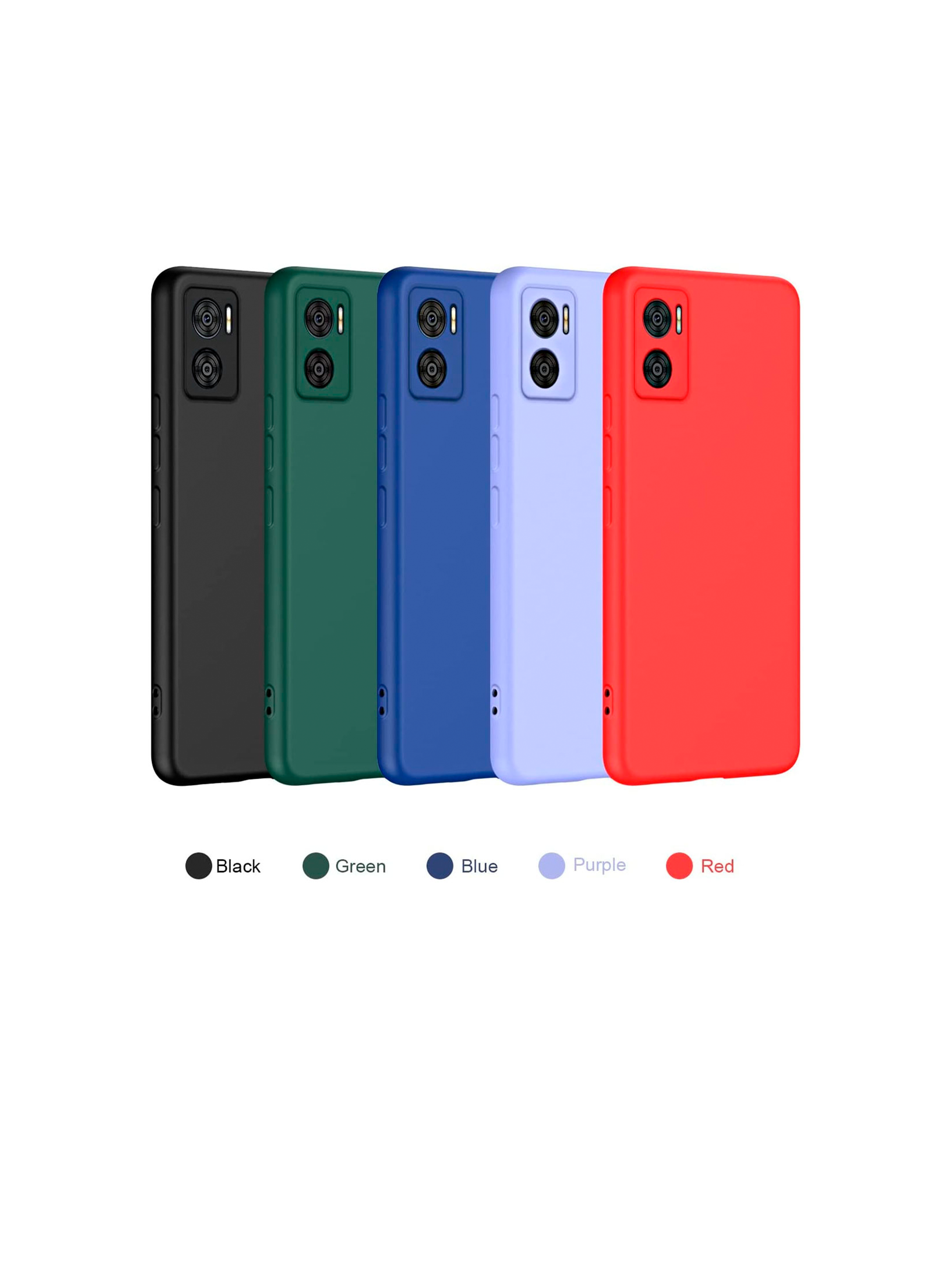 Carcasa Para Motorola Moto E22 / E22I Goma Azul-3