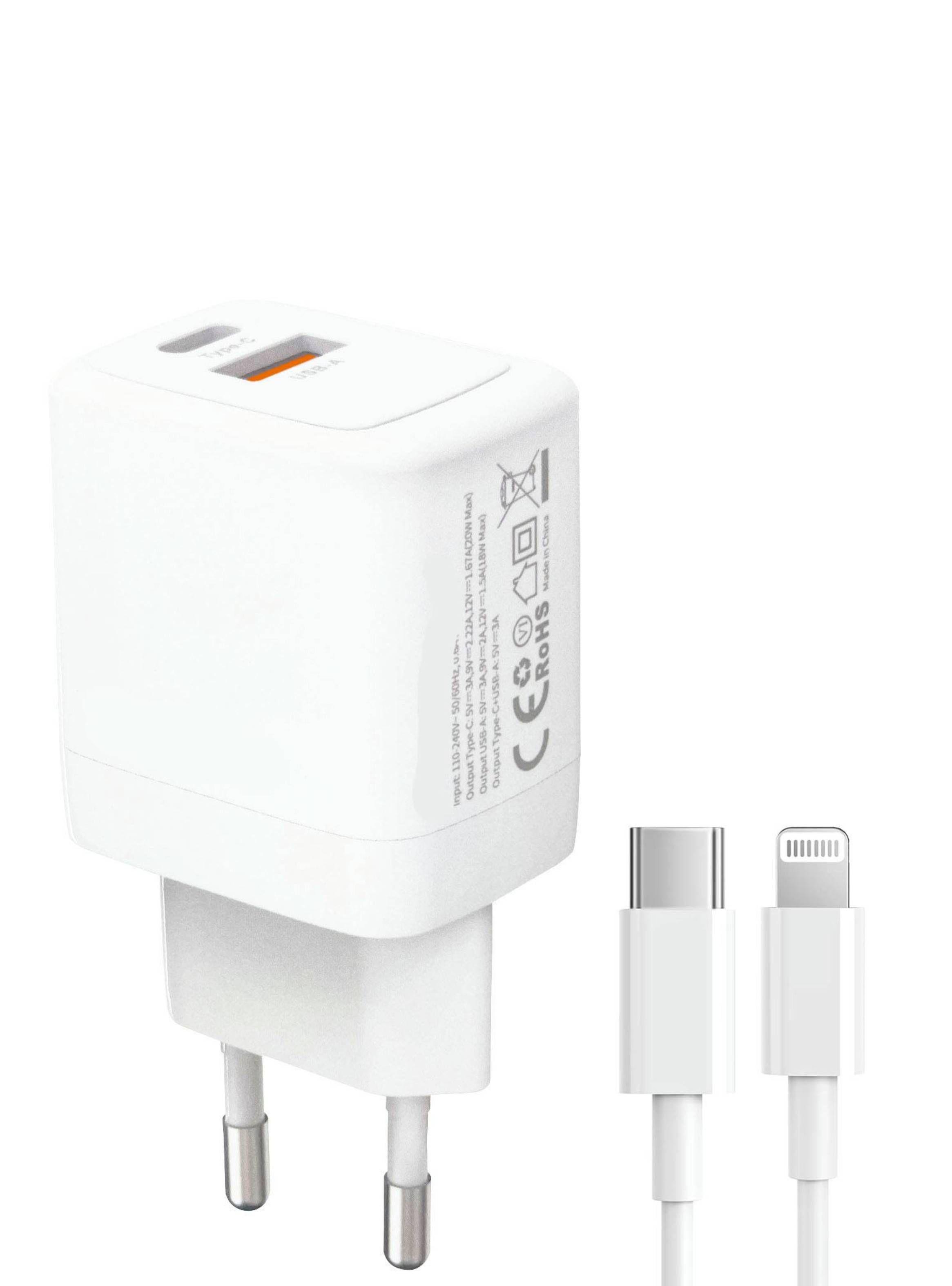 Cargador Telefono Puerto Usb 3.0 20W Compatible Con iPhone-0