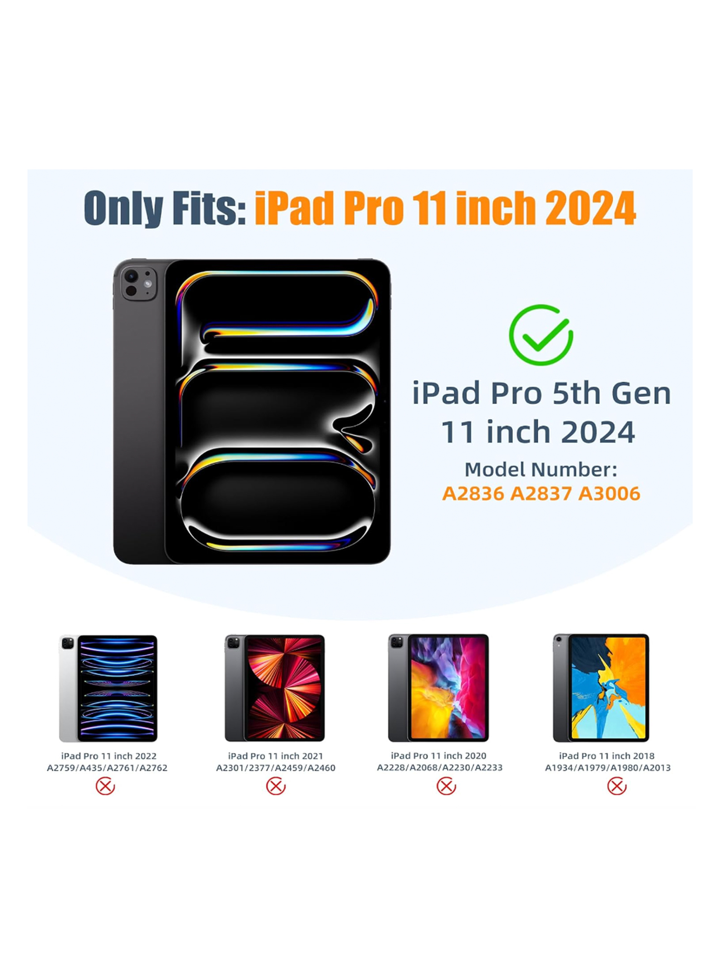 Funda Con Teclado Español Para iPad Pro 11 M4 2024 Negro-3