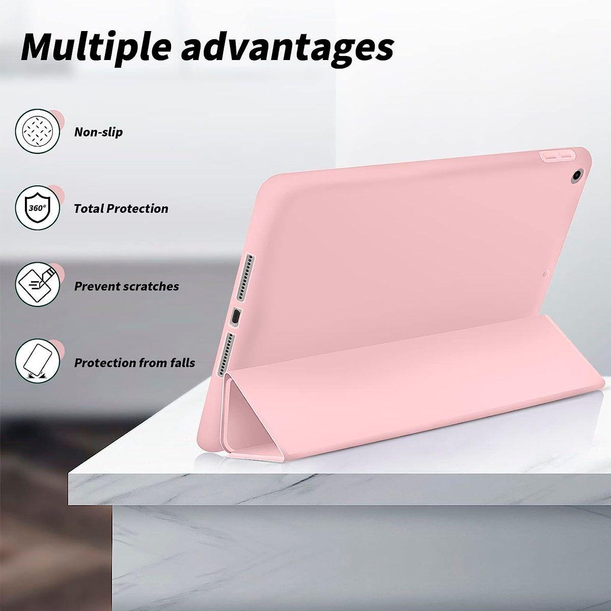 Funda SmartCover Para iPad 10.2 7 8 9 Gen Sin Ranura Rosado-2