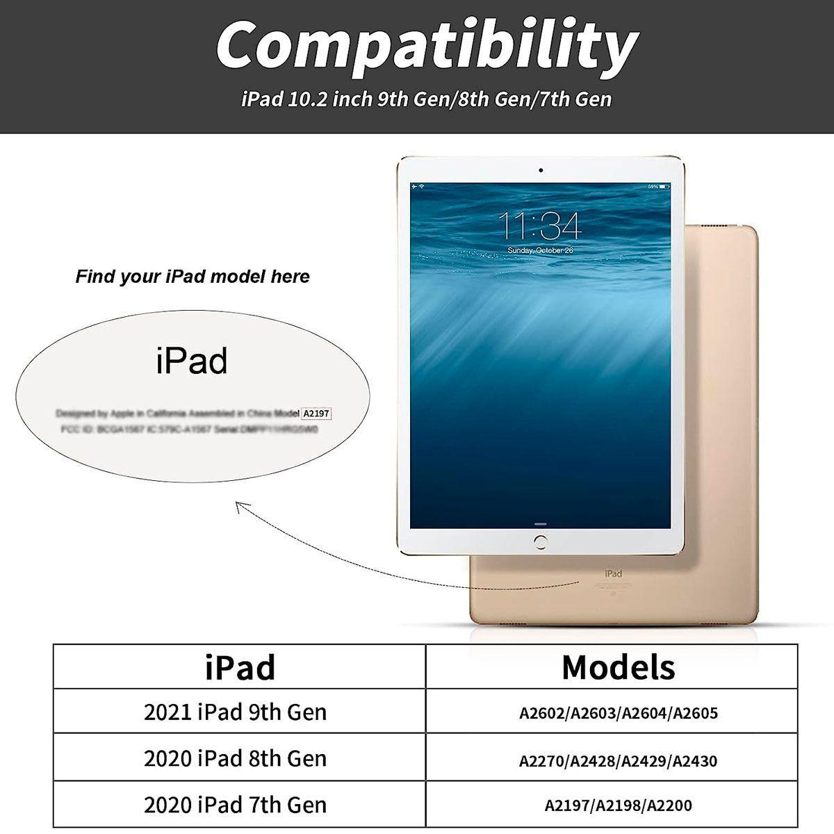 Funda SmartCover Para iPad 10.2 7 8 9 Gen Sin Ranura Rosado-6