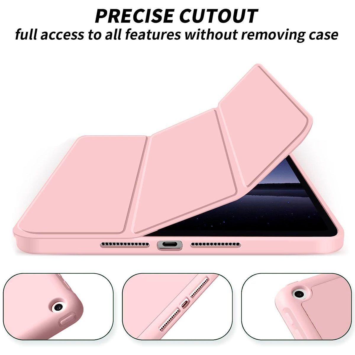 Funda SmartCover Para iPad 10.2 7 8 9 Gen Sin Ranura Rosado-1