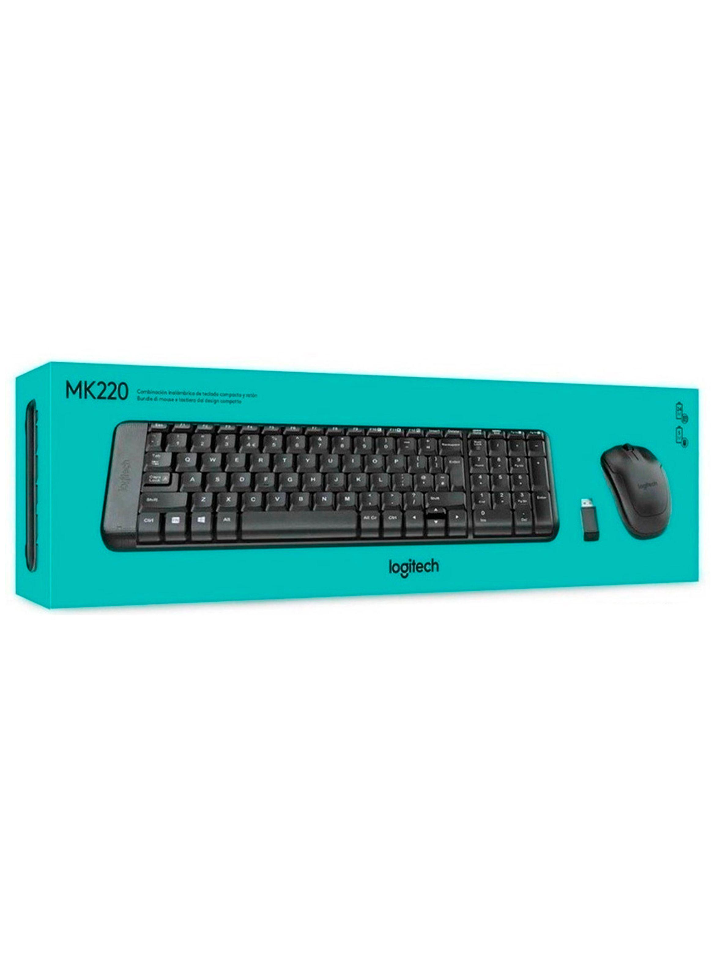 Combo Teclado Mouse Inalambrico USB Español Logitech MK220-3