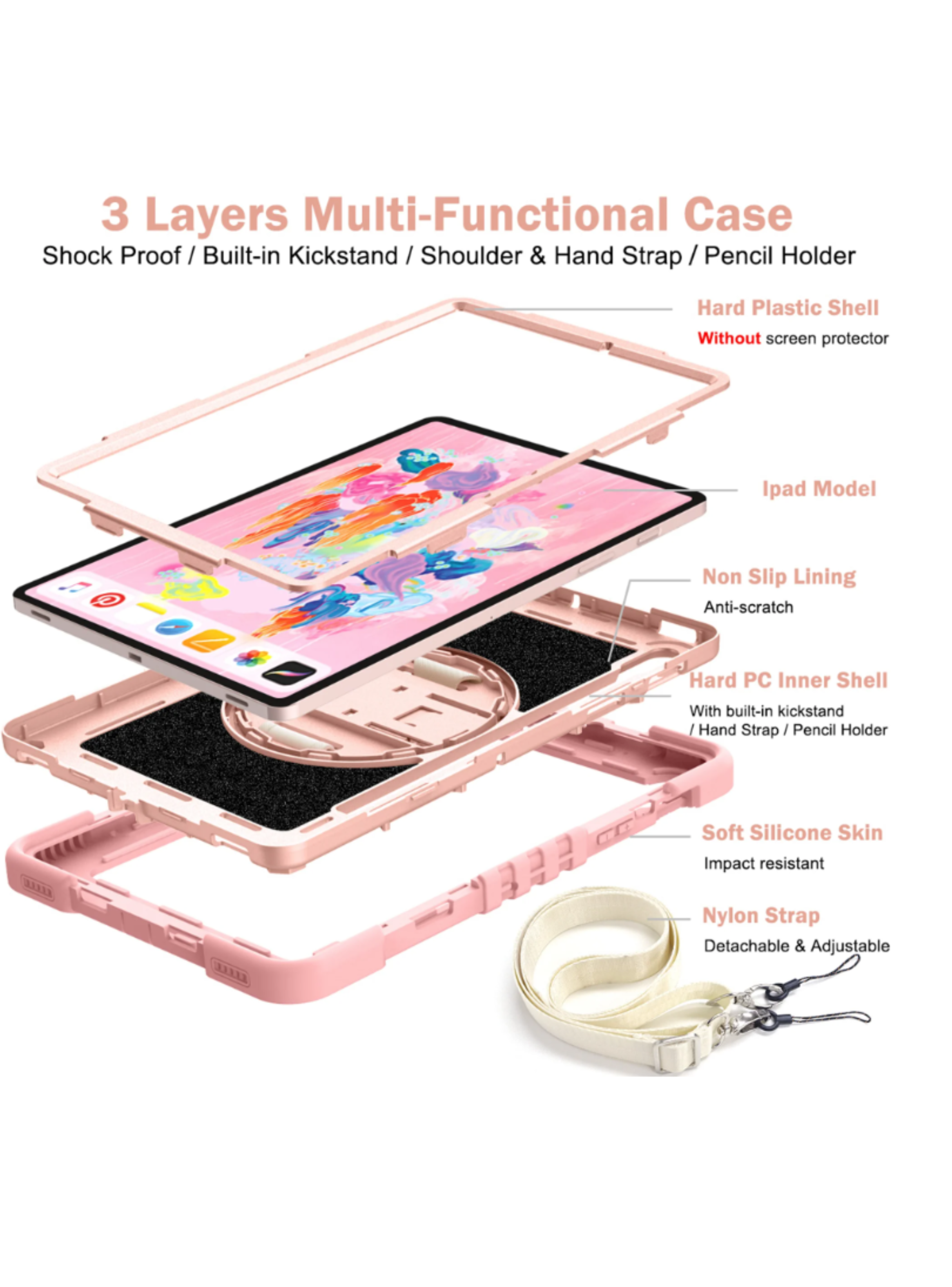 Funda Armadura 360 Lamina Vidrio Para Samsung Tab S10 lite-4