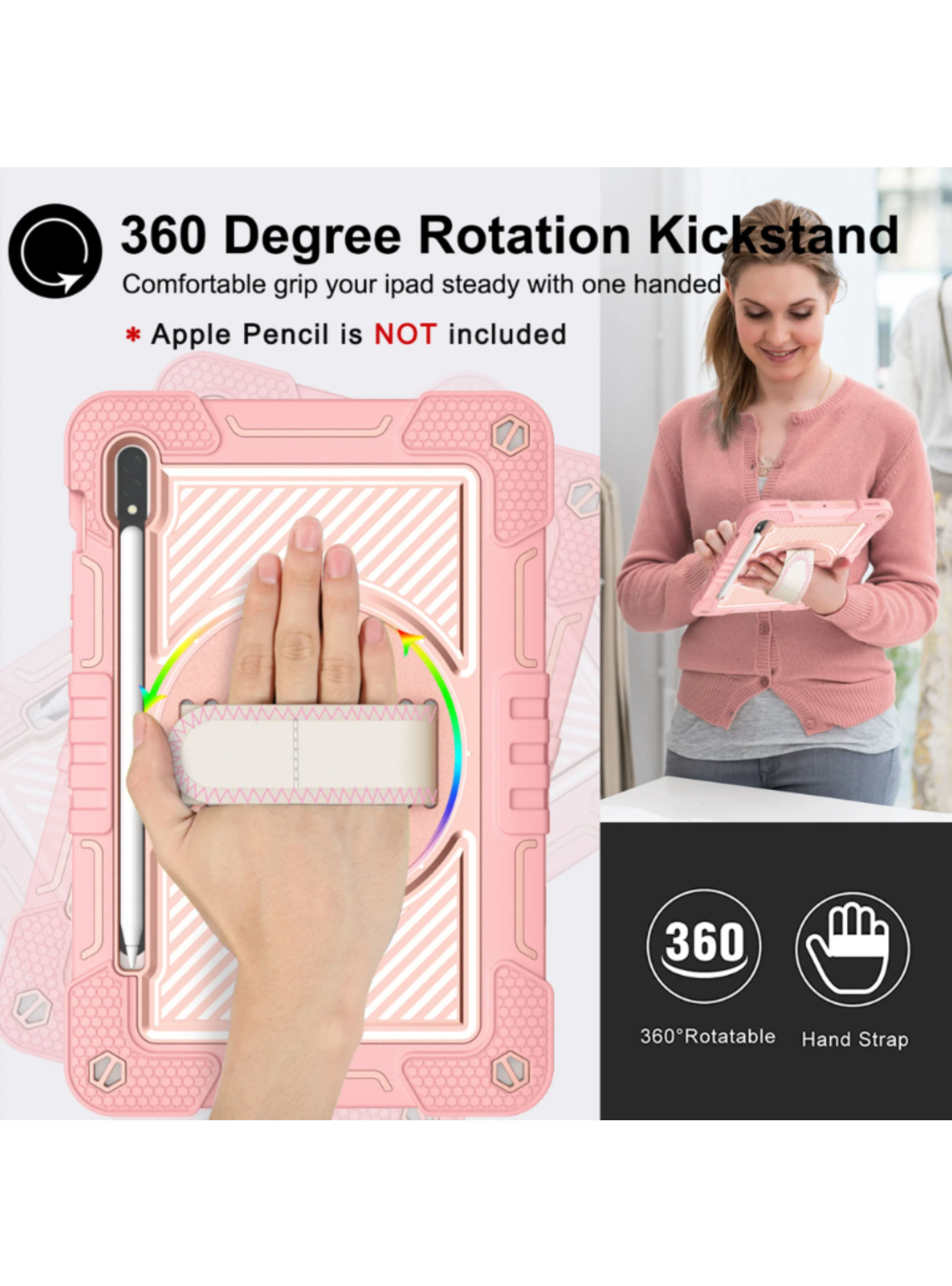 Funda Armadura 360 Lamina Vidrio Para Samsung Tab S10 lite-5