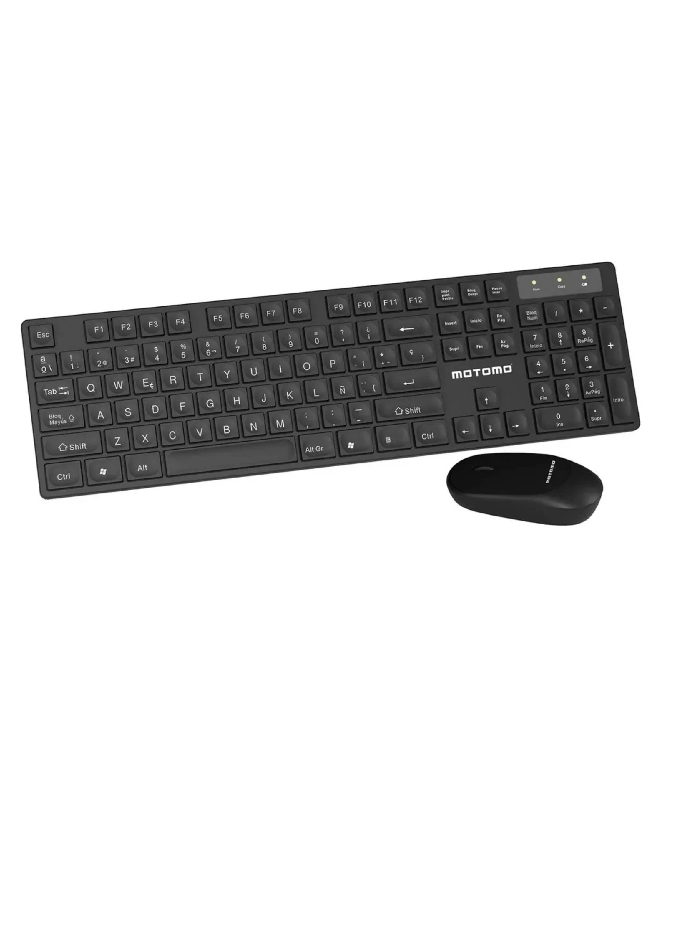 Combo Inalámbrico Teclado Español Y Mouse Adaptador USB-2
