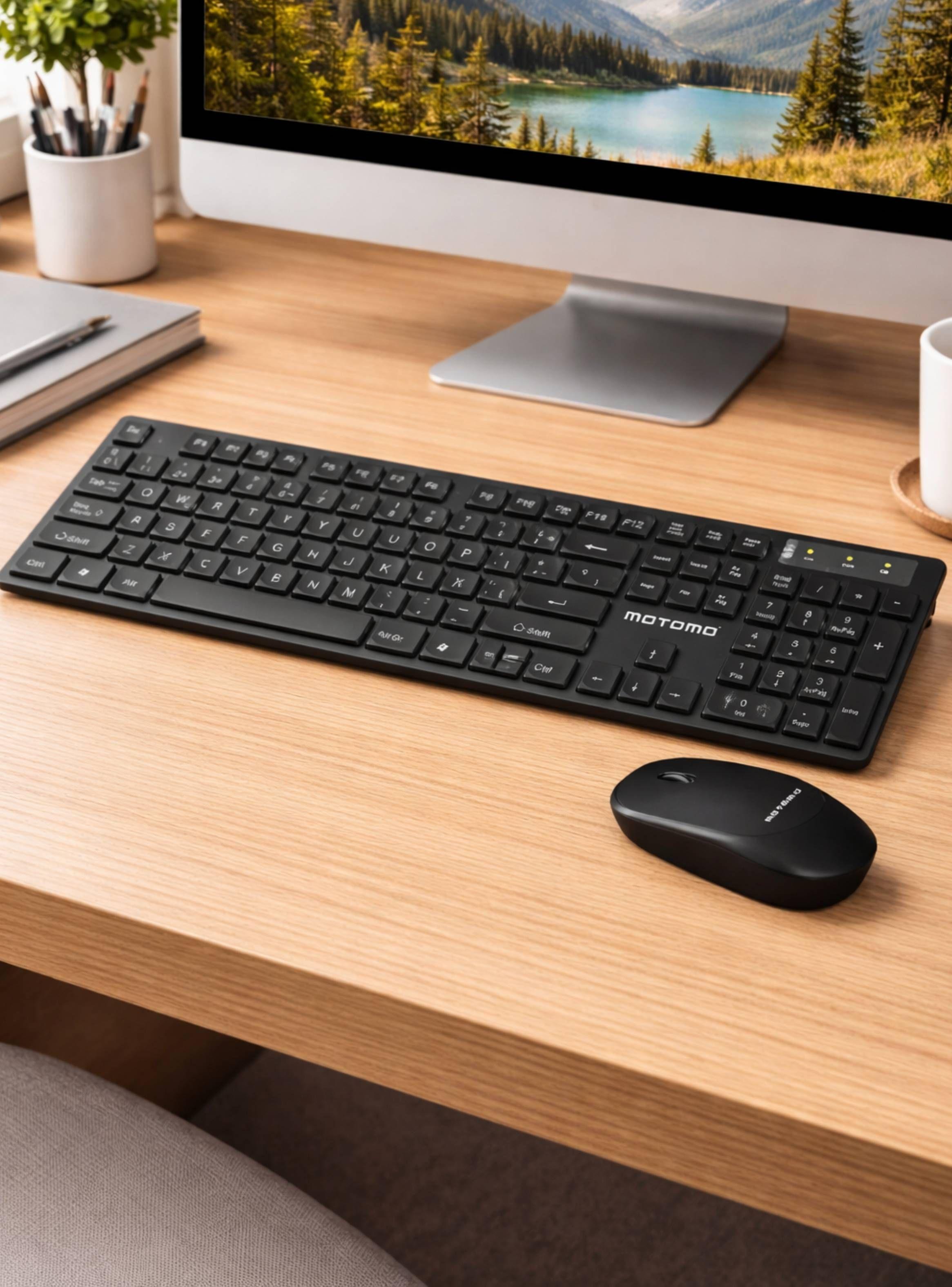 Combo Inalámbrico Teclado Español Y Mouse Adaptador USB-3