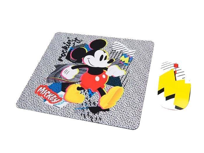Kit Mouse Óptico Inalámbrico + Mousepad Mickey-1