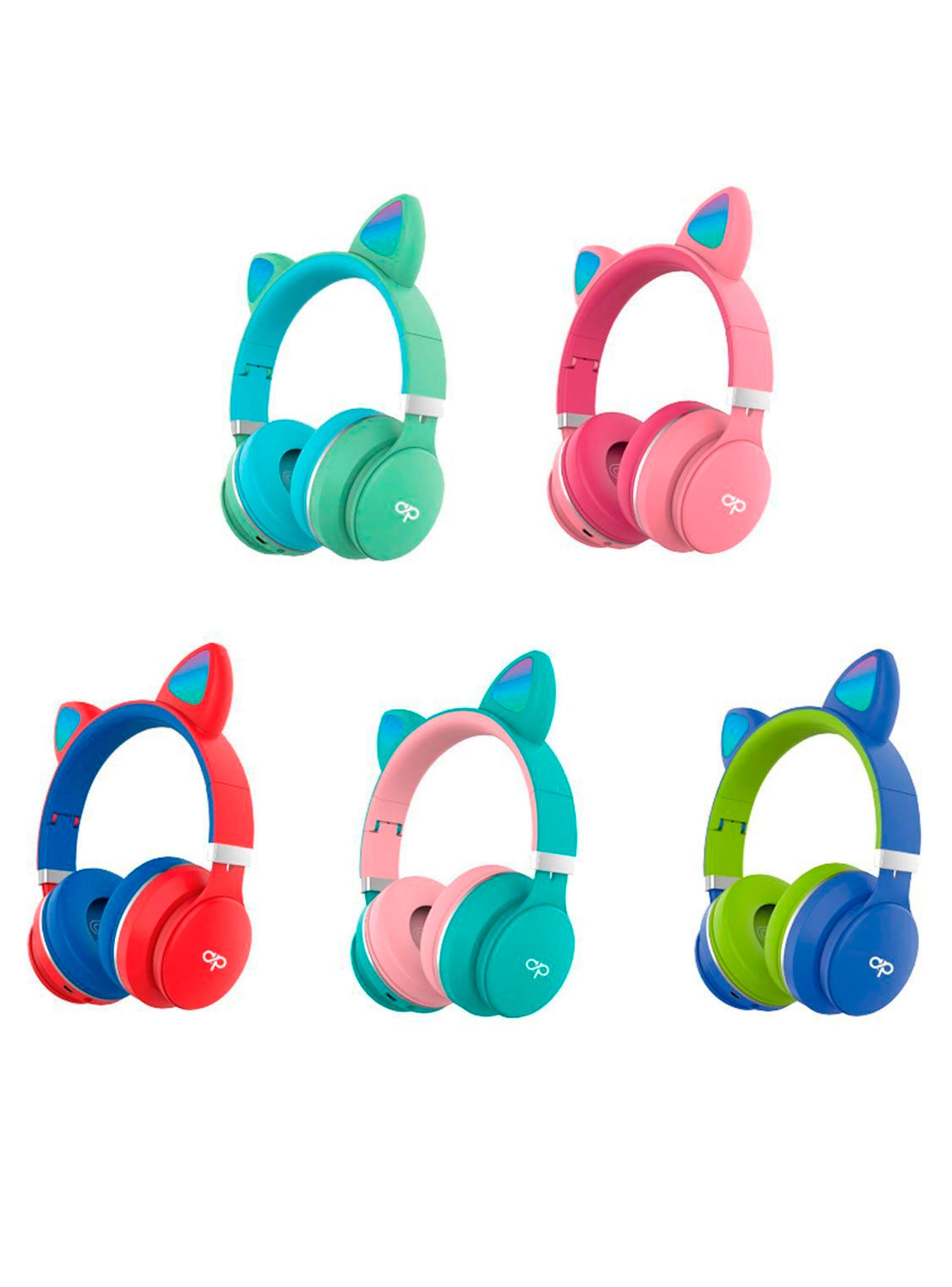 Audifonos Inalámbrico Bluetooth Oreja De Gato Colores-2