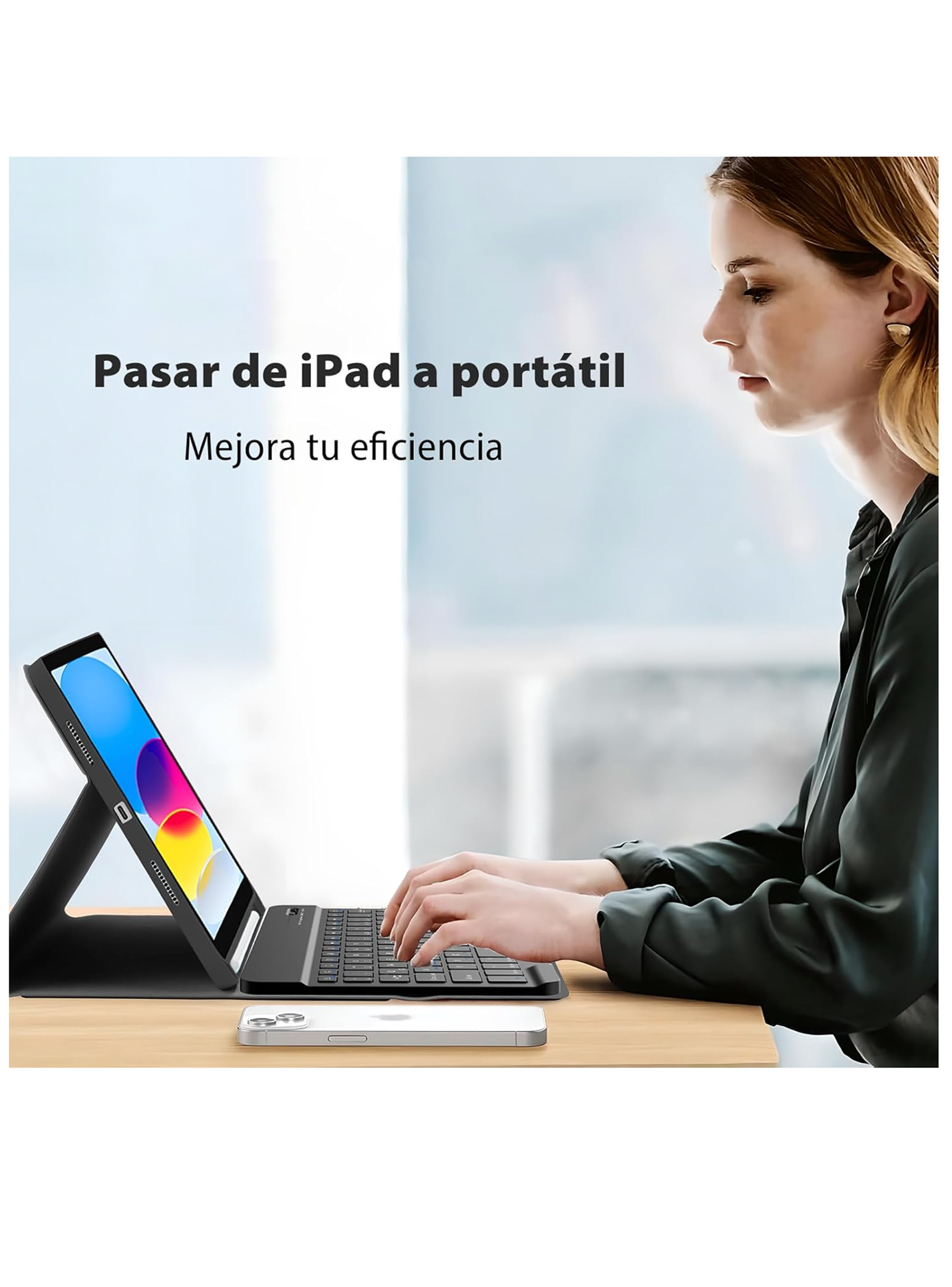 Funda con Teclado Español Para iPad 10.9 2022 10G-2