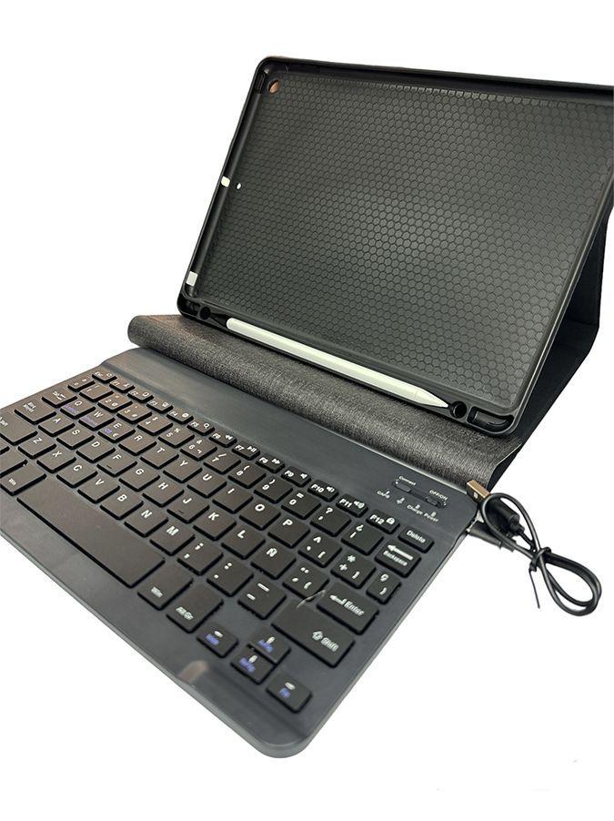 Funda Con Teclado Español Para iPad 10.2 7 8 9na Generacion-1