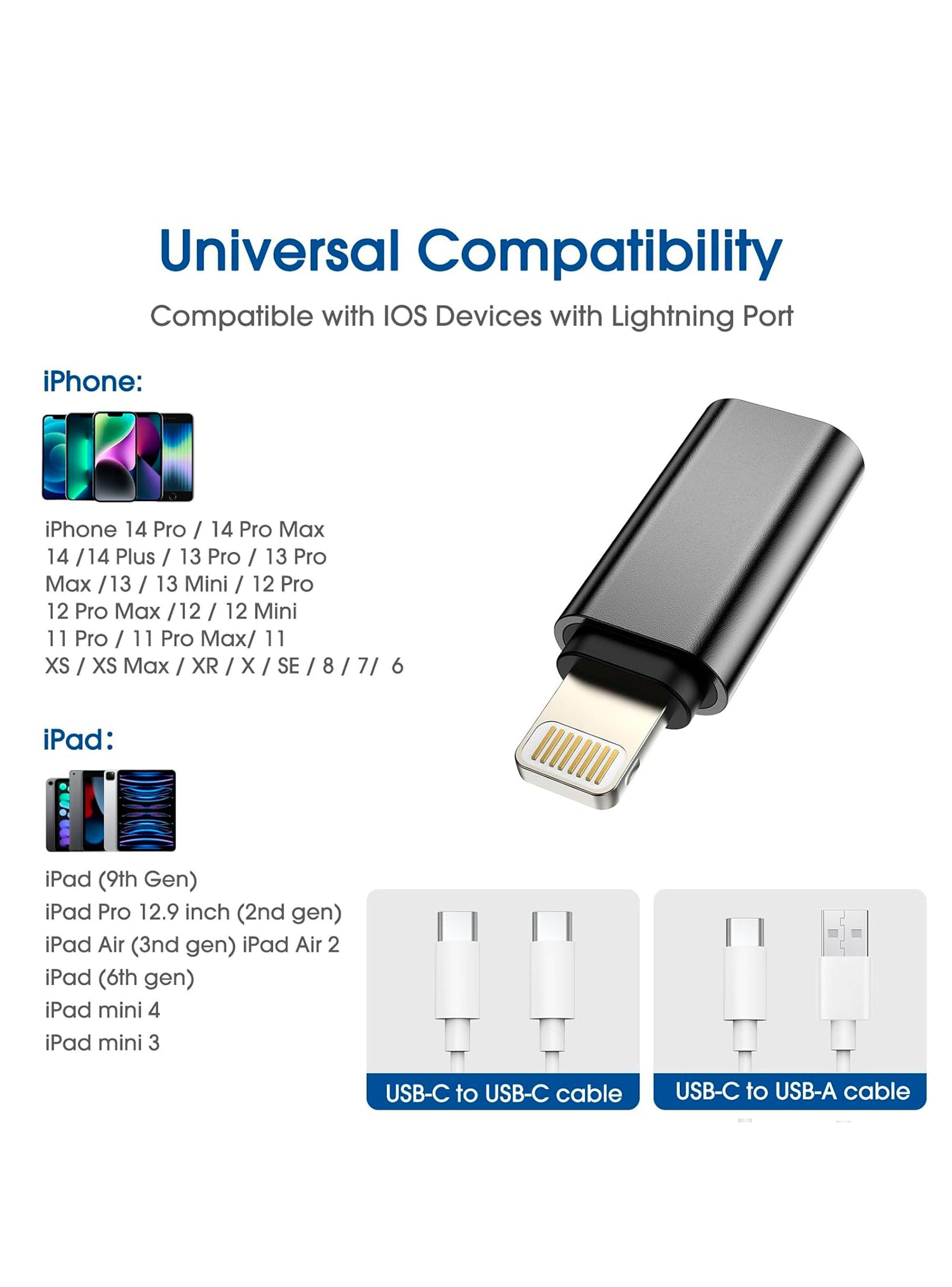 Adaptador OTG Tipo C Hembra A Conector Compatible Con iPhone-2