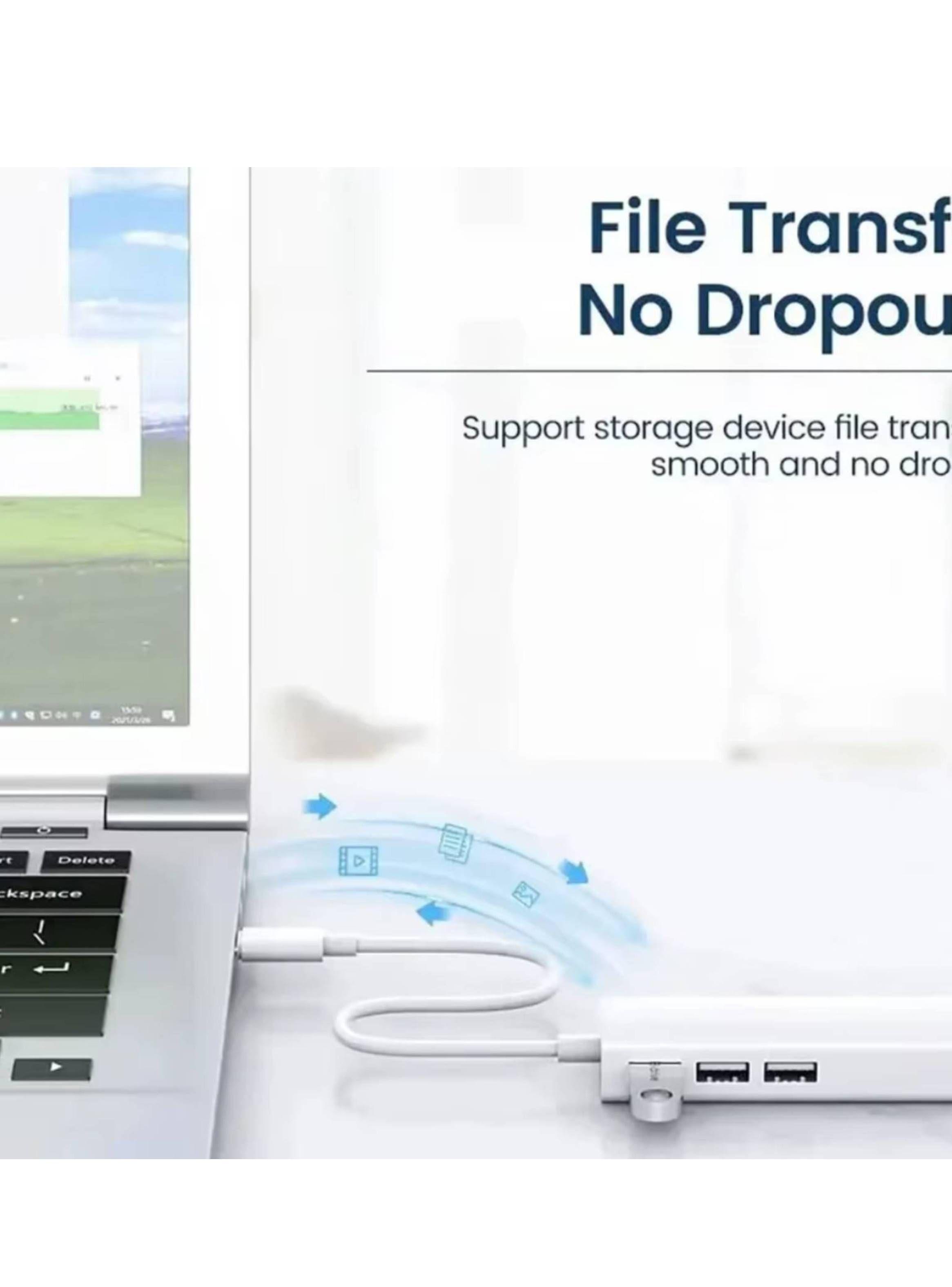 Adaptador USB-C Con Hub 3 Puerto Ethernet RJ45-2