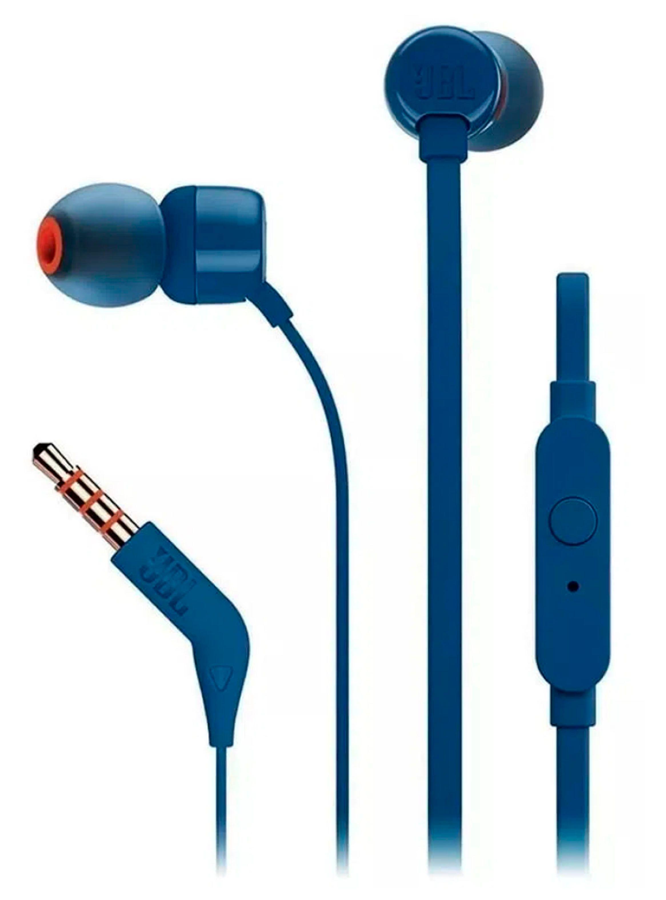 Audífonos Alámbricos Con Microfono JBL Tune 110  Azul-0