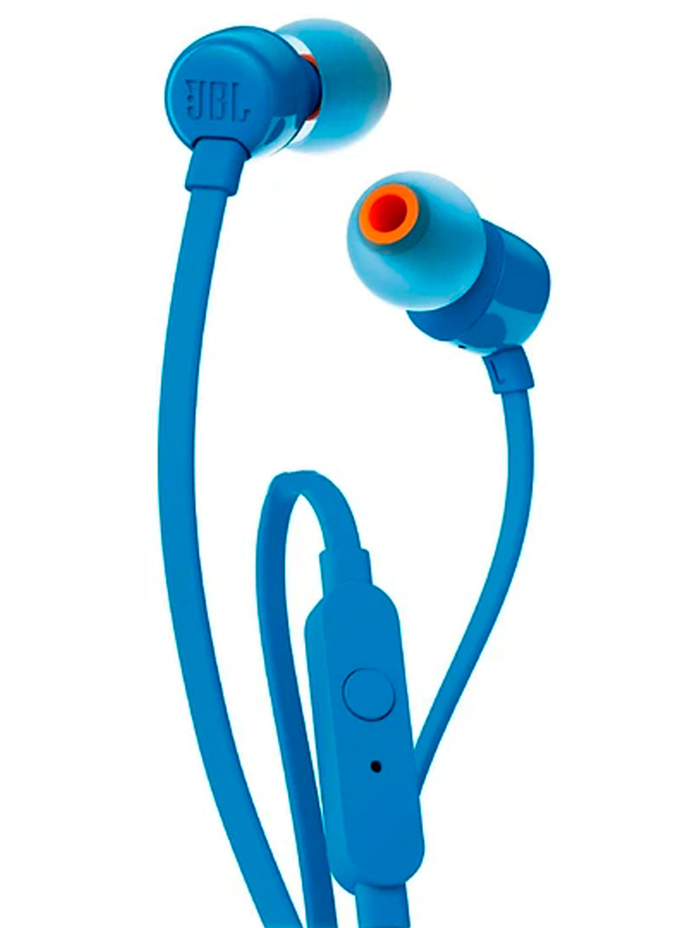 Audífonos Alámbricos Con Microfono JBL Tune 110  Azul-1