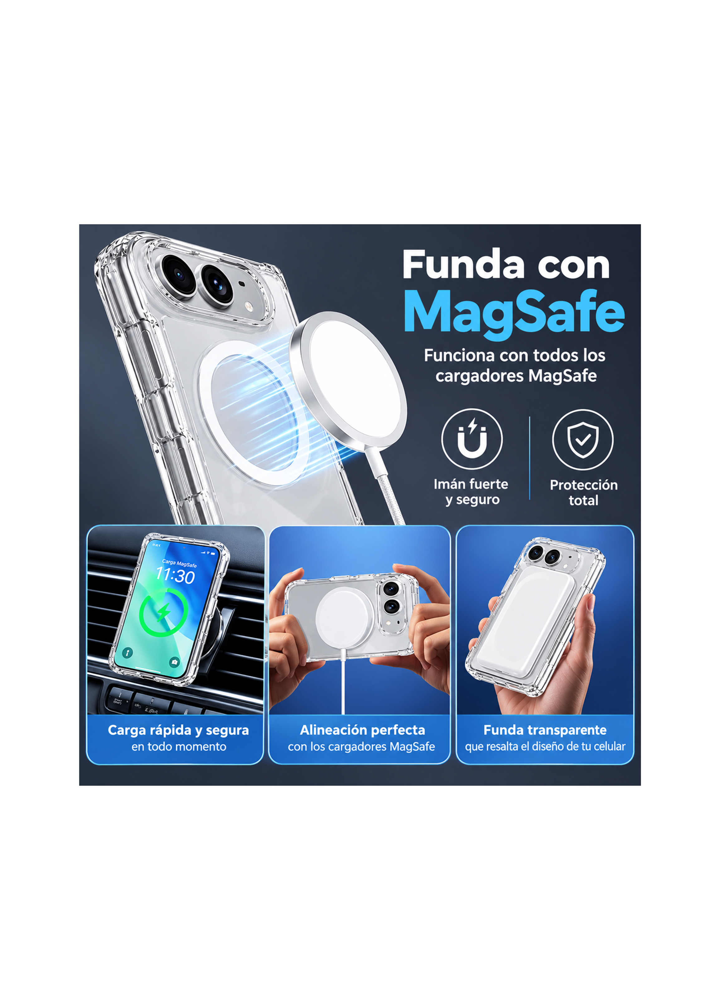 Carcasa Compatible Con Magsafe Para iPhone Duo-3