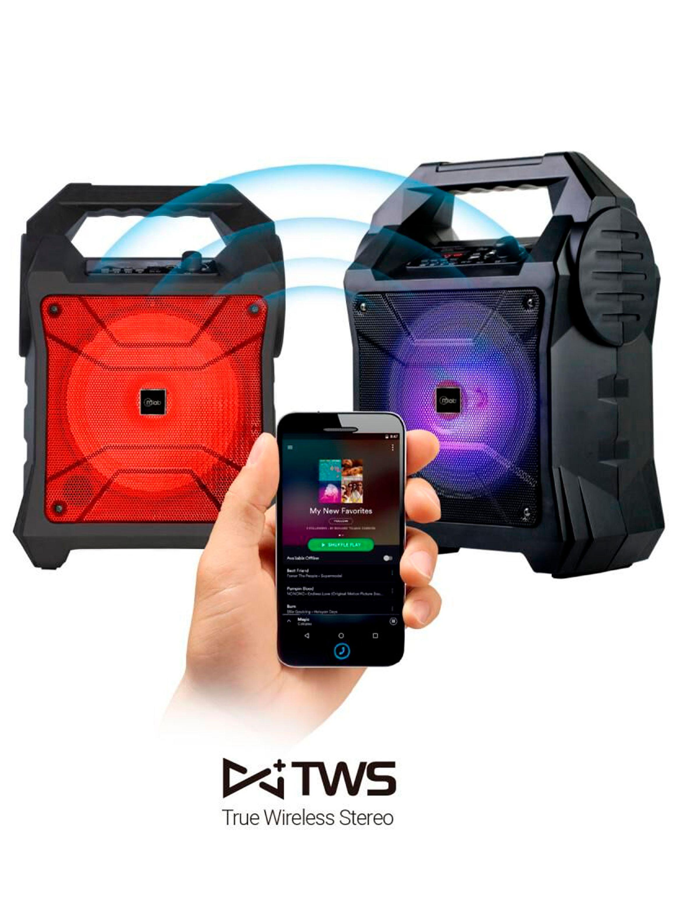 Parlante Portatil Inalambrico Bluetooth Suitcase Outdor Rojo-2