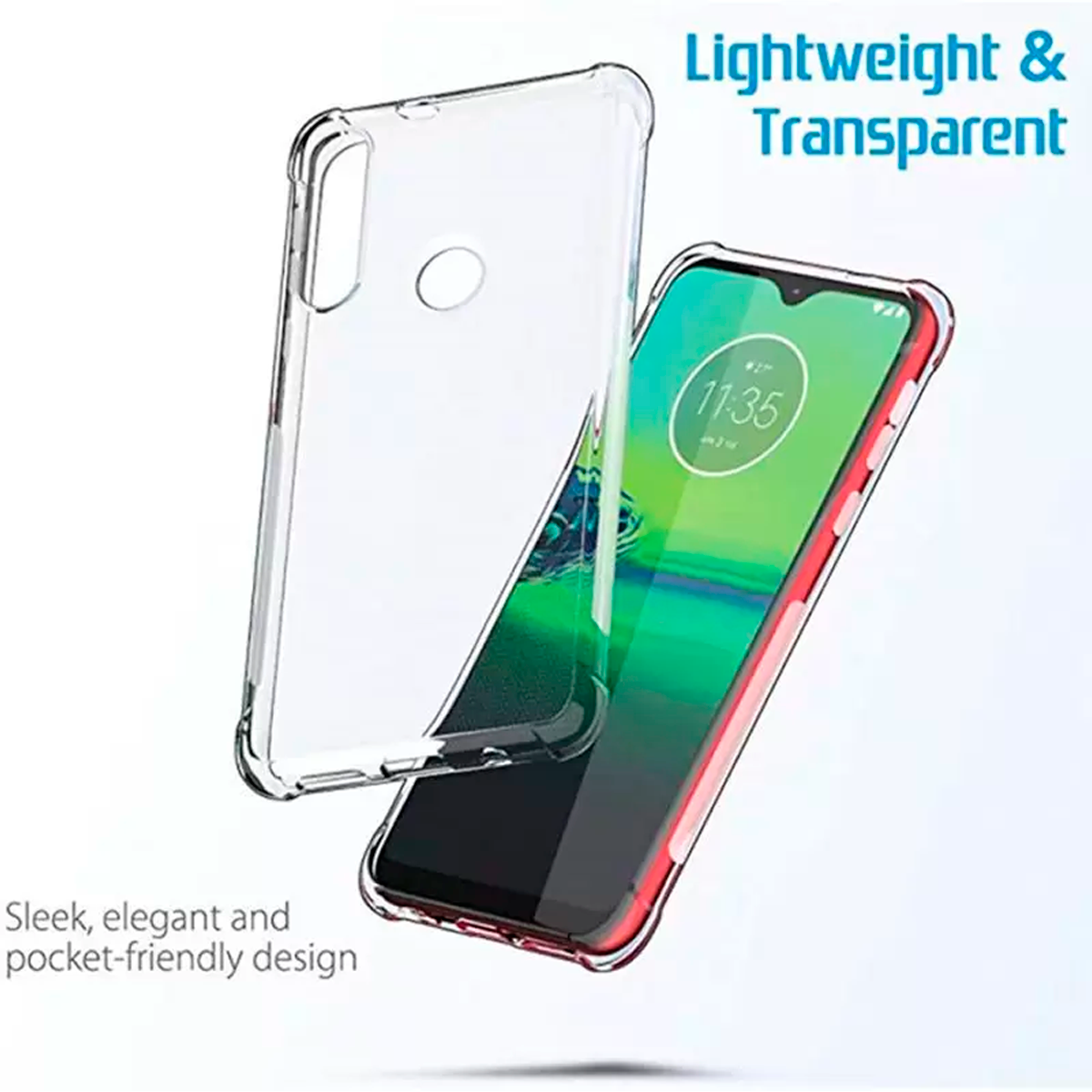 Carcasa Para Motorola G8 Power Transparente Reforzada-3