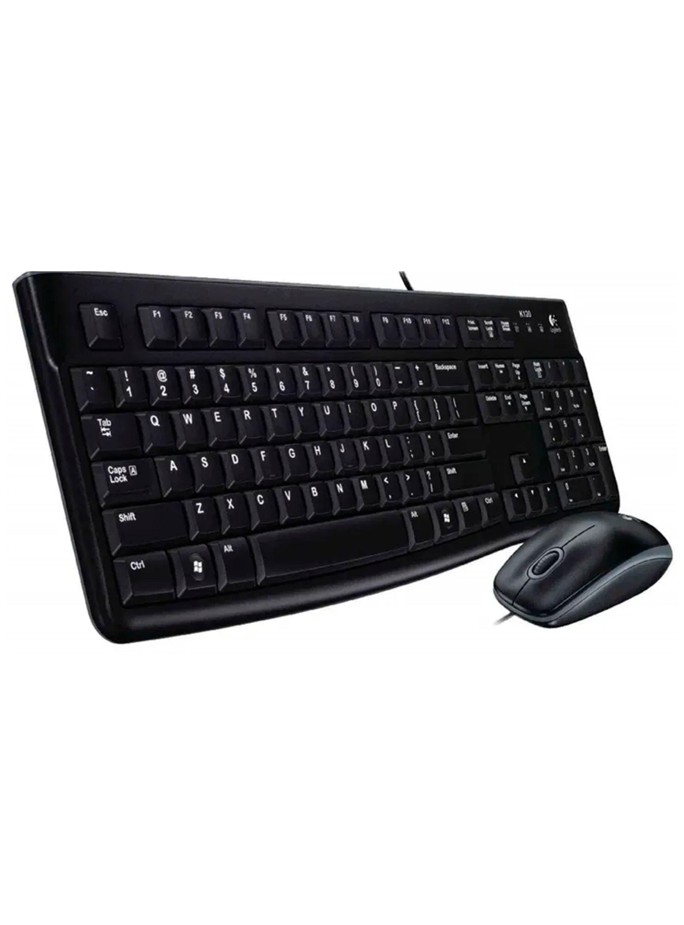 Combo Teclado Mouse En Español Con Cable USB Logitech MK120-2