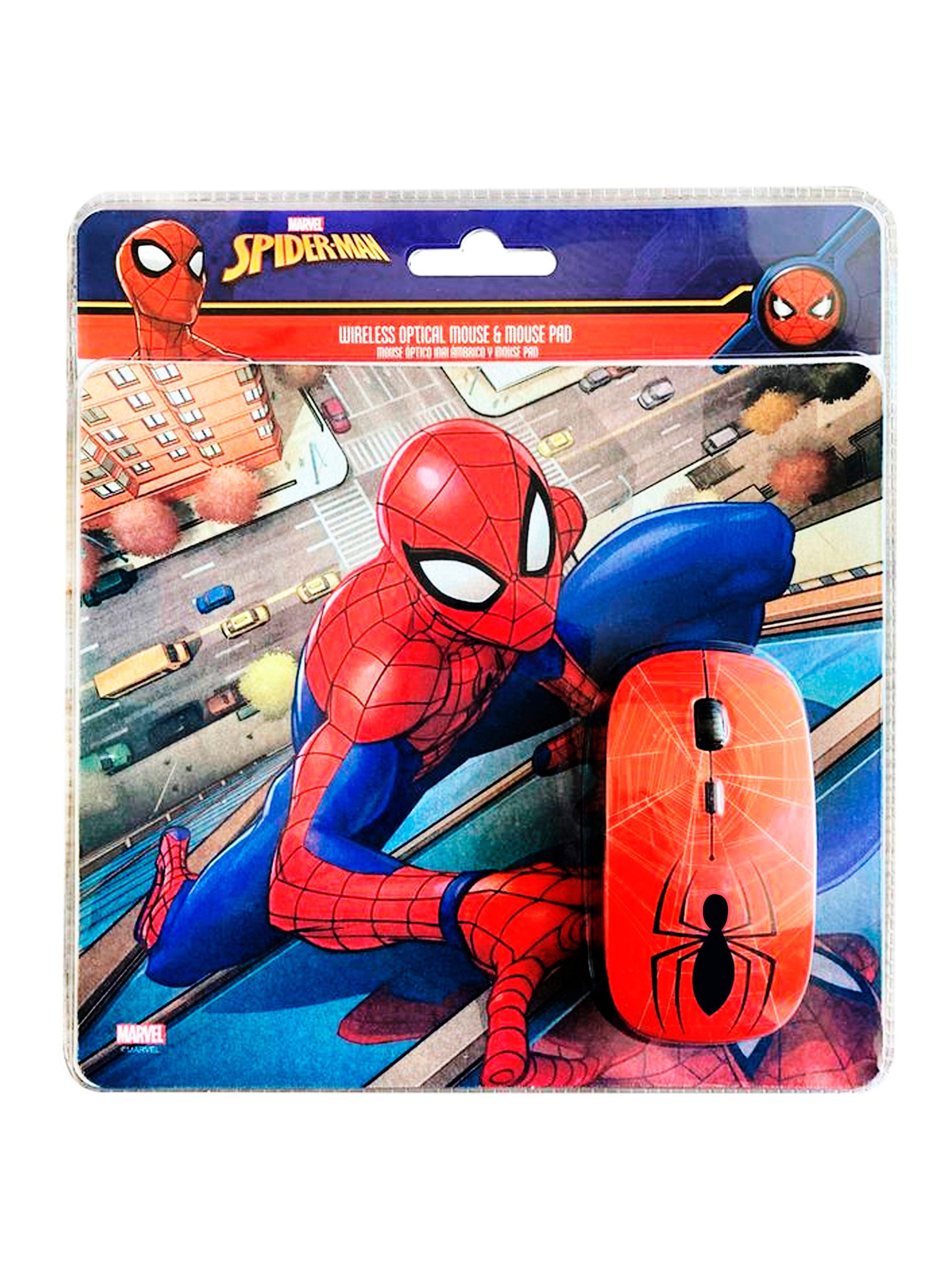Kit Mouse Inalambrico Con Mousepad Estampado Disney Y Marvel-3