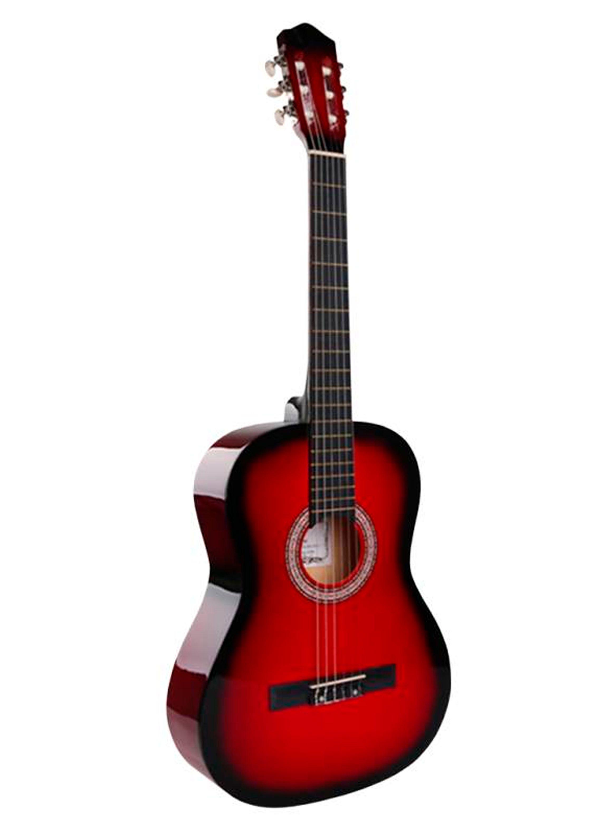 Guitarra Clasica Funda 34 Pulgadas Mediana Sevillana Rojo-2