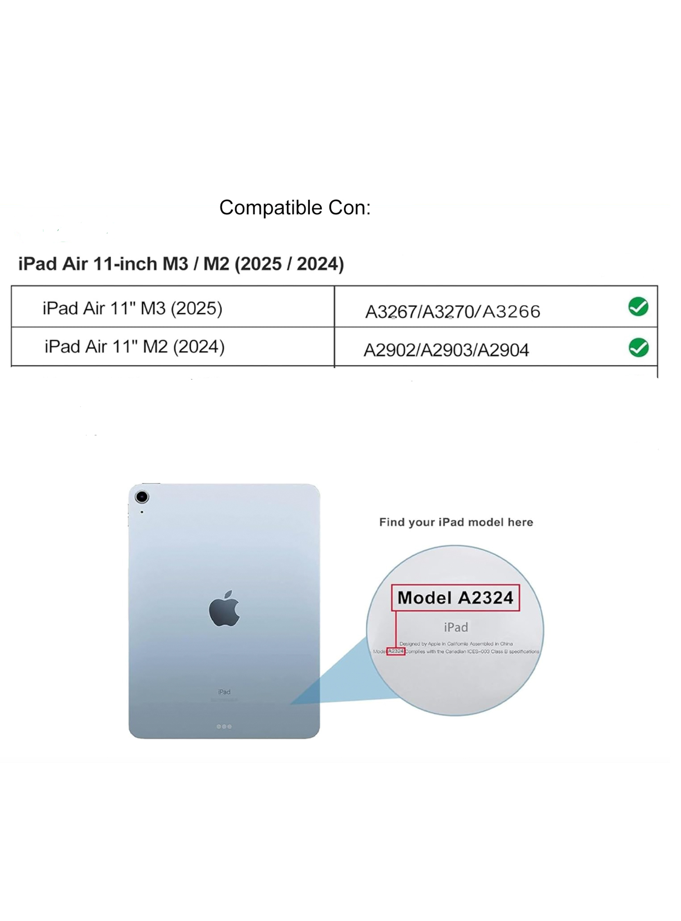 Carcasa Funda Para Niños Antigolpe Para iPad Air 11 M2/M3-4