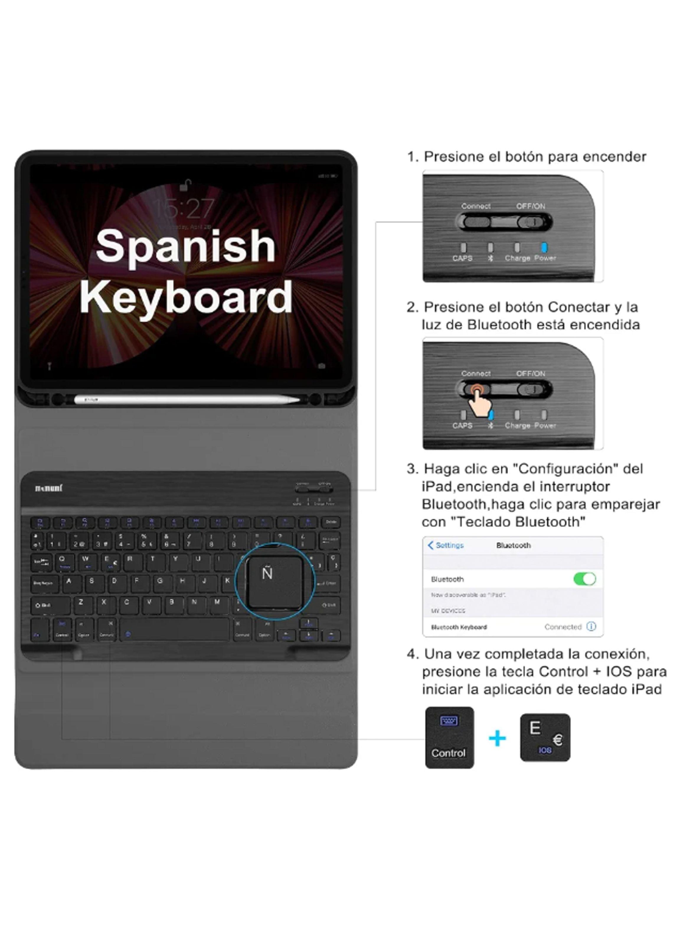Funda Con Teclado Español Para iPad Air 13 M3 2025-3
