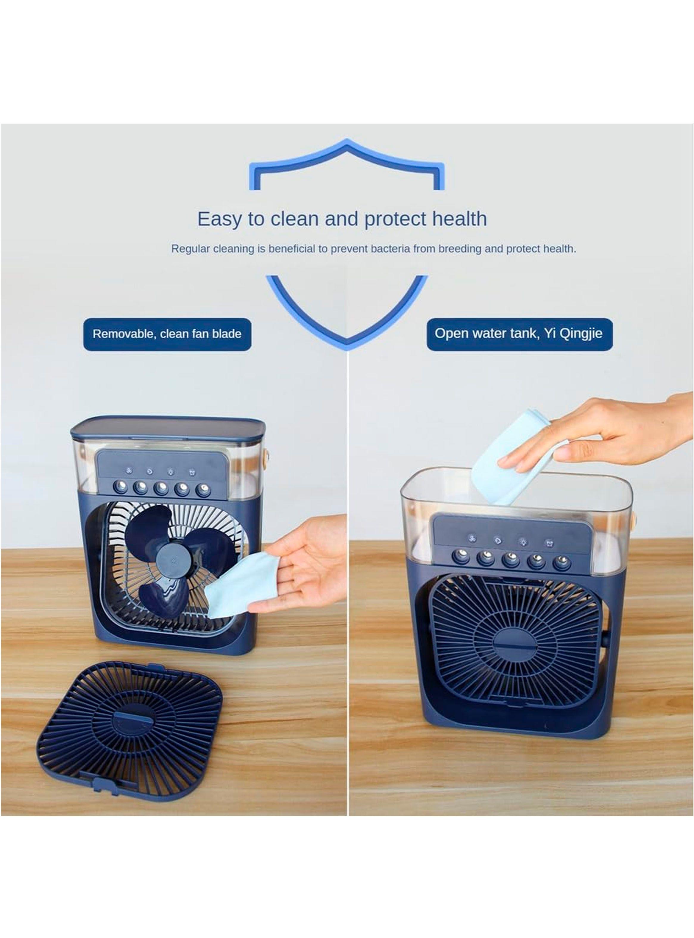 Mini Ventilador Portatil USB Cooling Rociador 166 Azul-2