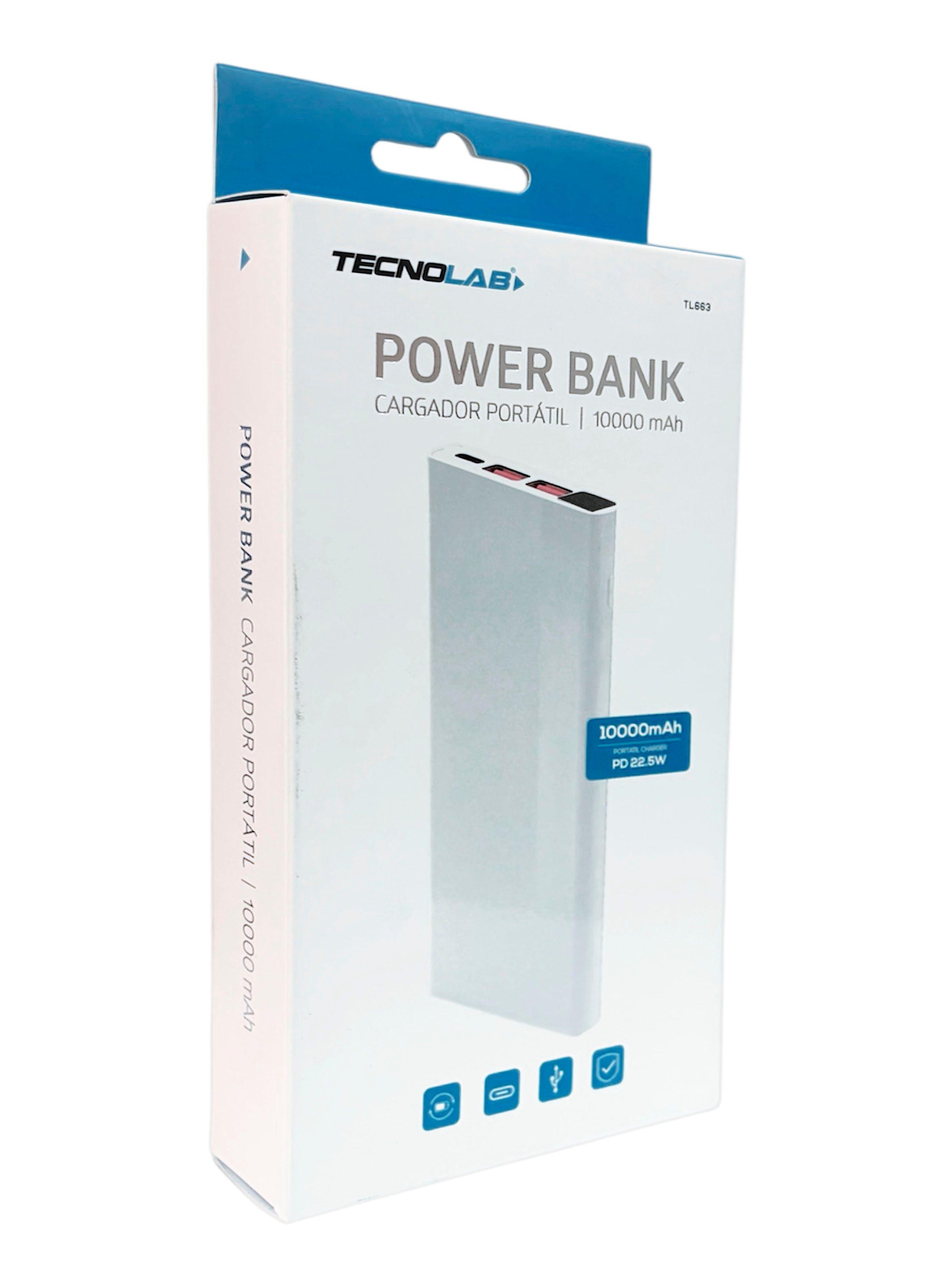 Bateria Externa PowerBank Carga Rapida 10000mah TL663 Blanco-3