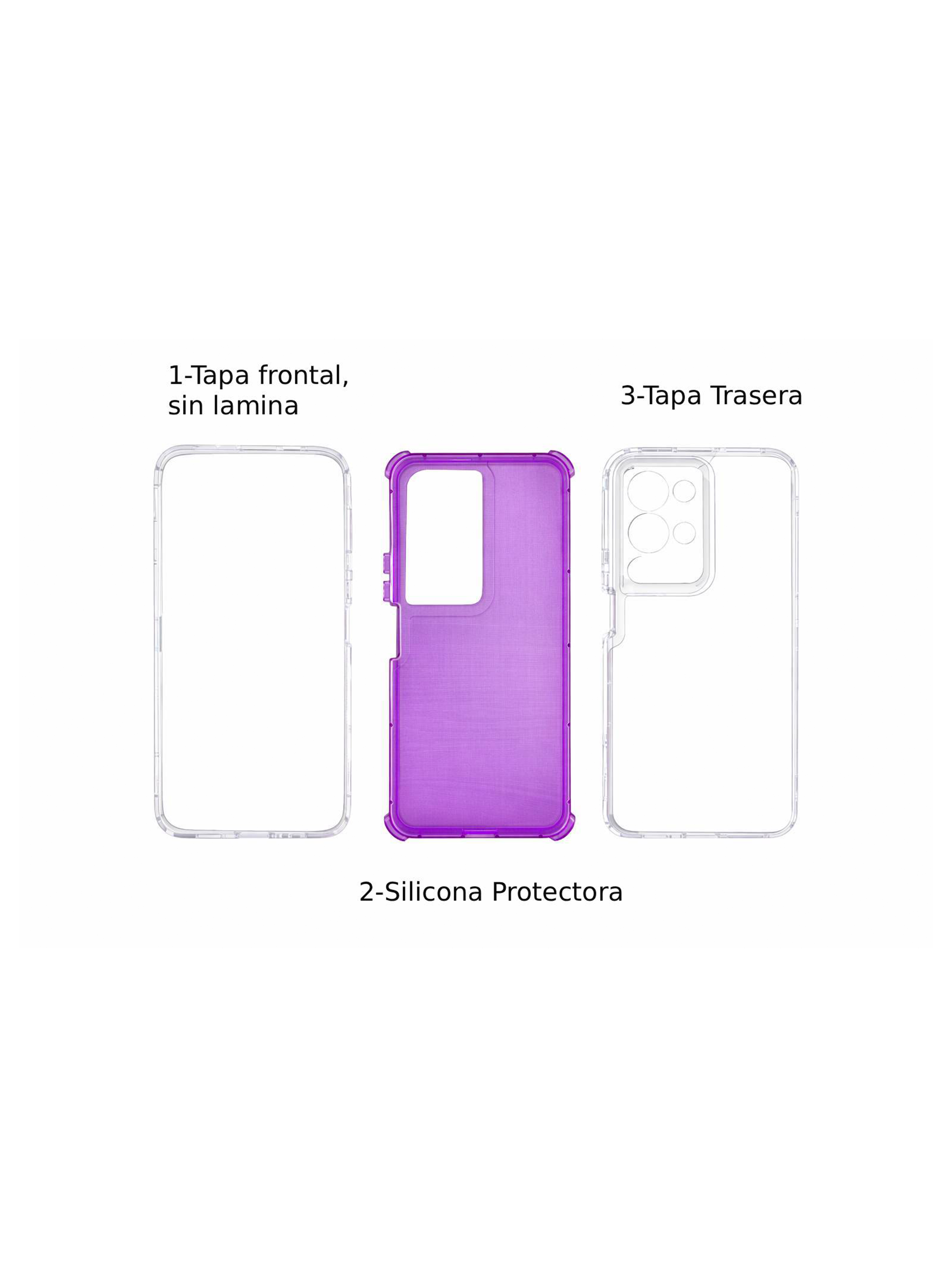 Carcasa Antigolpes 360 Para Xiaomi Redmi 15 Colores-3