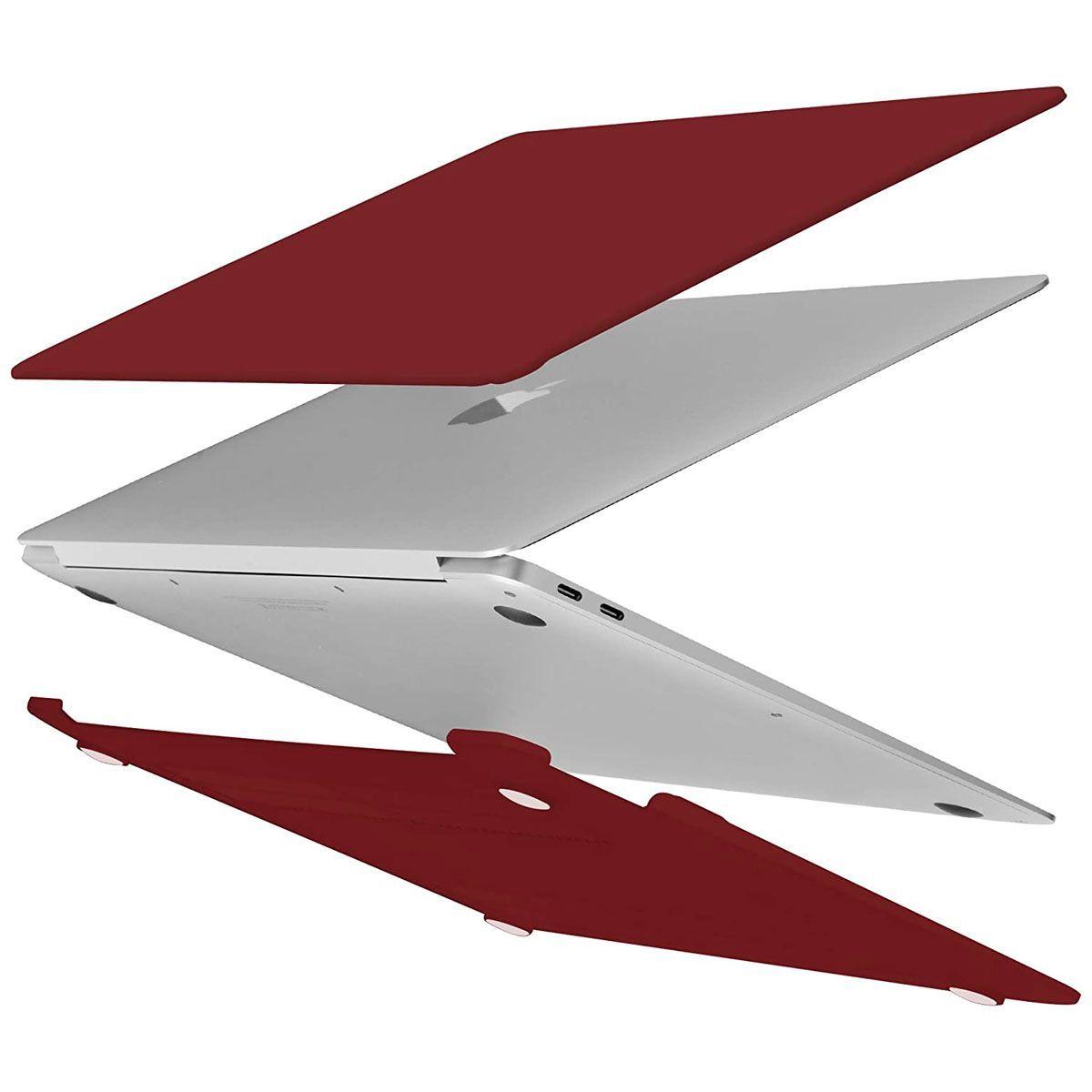 Carcasa Para Macbook Air 13" A1369/A1466 Rojo Oscuro-1