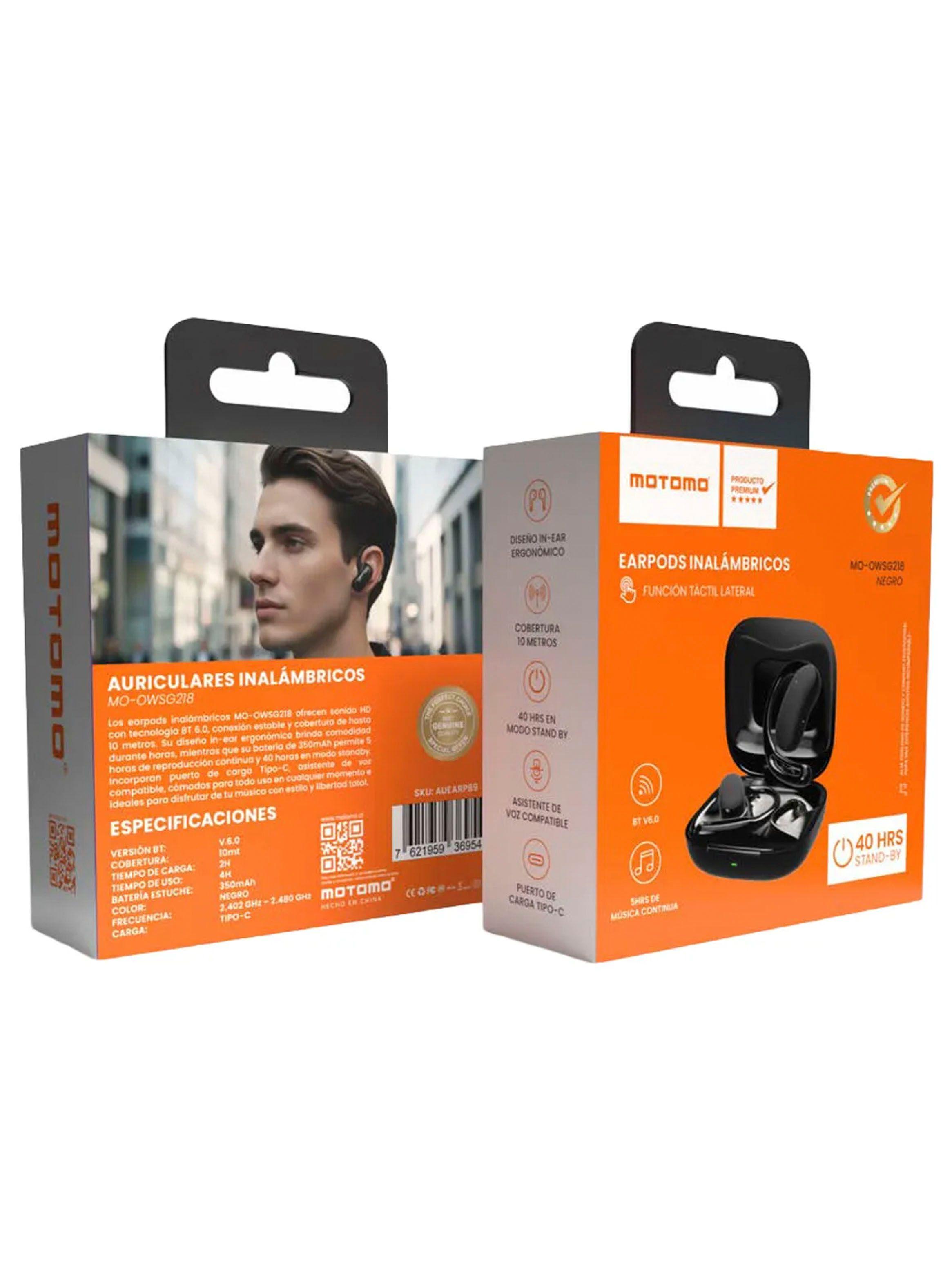 Audifonos Inalambricos Bluetooth Tactil Motomo OWSG218 Negro-4
